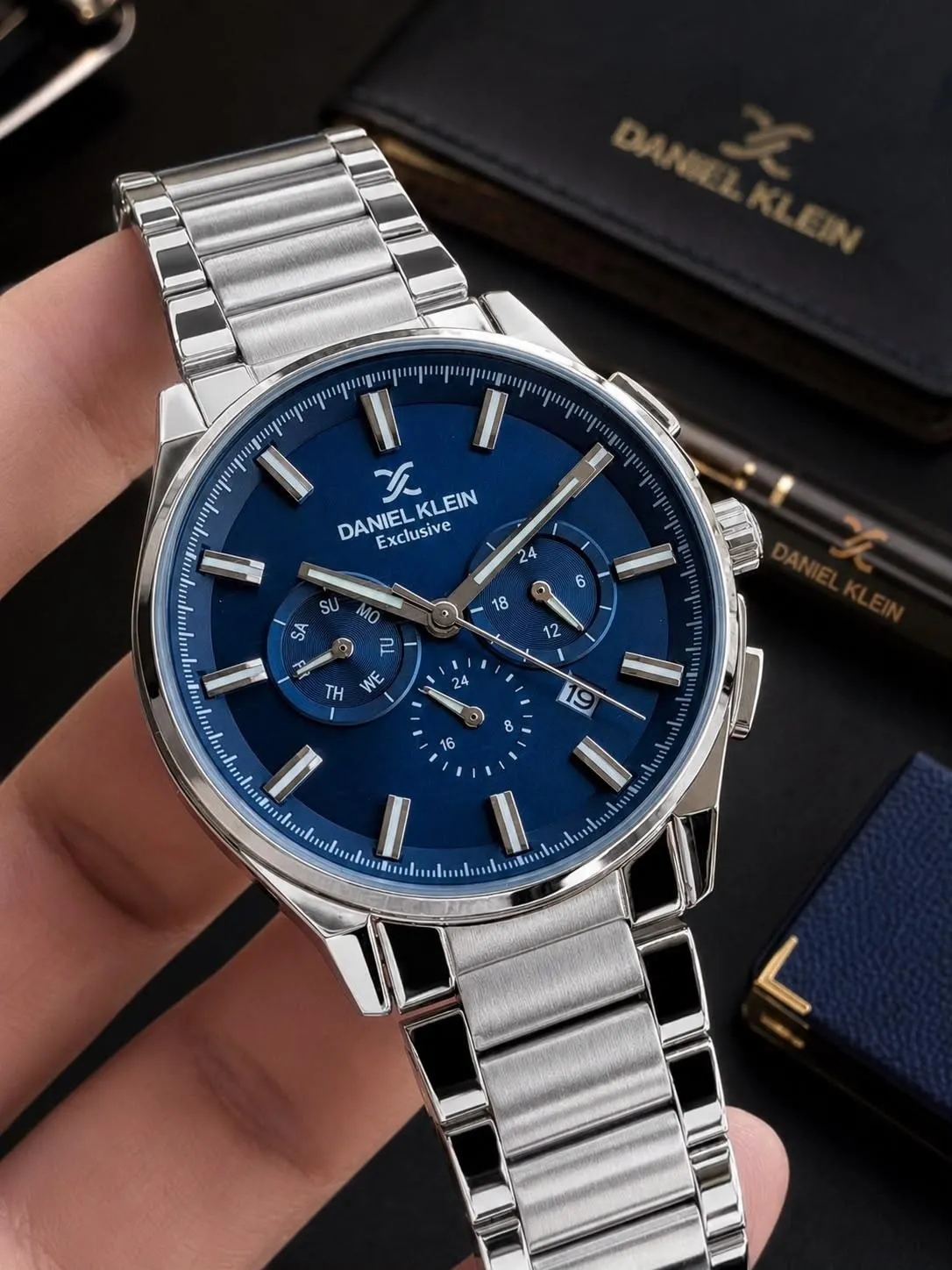 Daniel Klein Damat Ve Takım Elbiseye Özel 2 Yıl Garantili Çelik Kordon Erkek Kol Saati VS.BLKT.1060