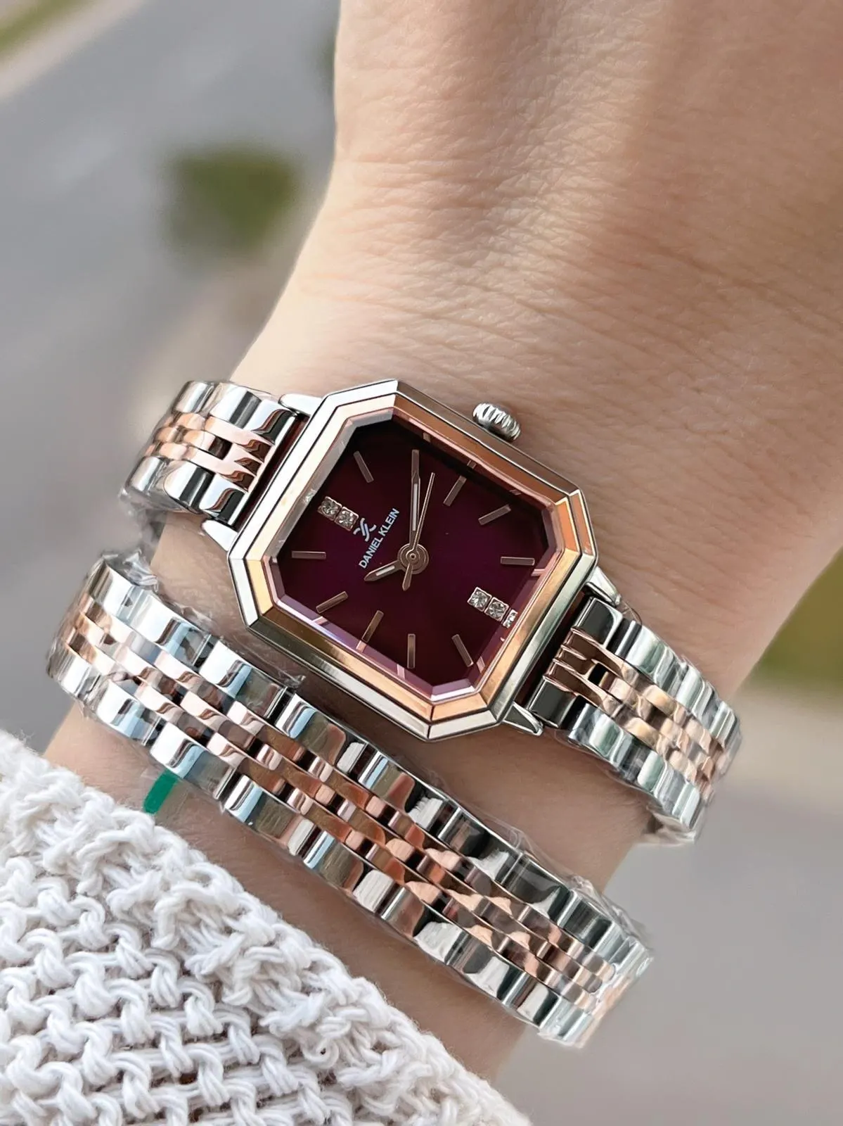 Daniel Klein Dolamalı Çelik Kordonlu 2 Yıl Garantili 3 Atm Suya Dayanıklı Kadın Kol Saati+Bileklik 4