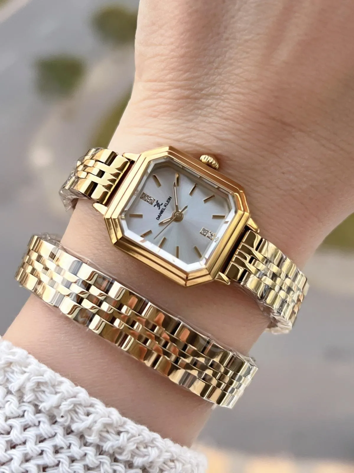 Daniel Klein Dolamalı Çelik Kordonlu 2 Yıl Garantili 3 Atm Suya Dayanıklı Kadın Kol Saati+Bileklik 1