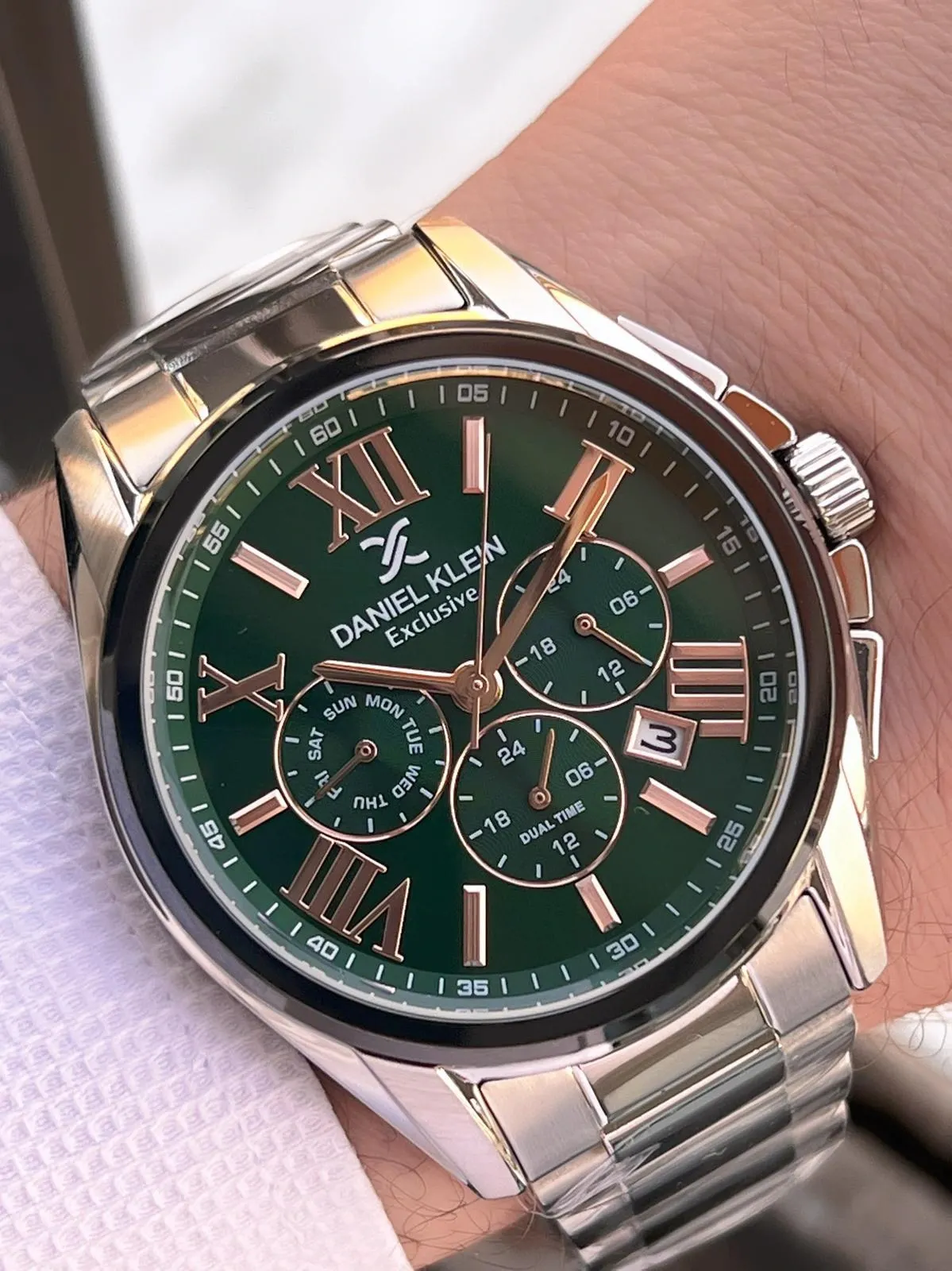Daniel Klein Erkek Kol Saati 30 Metre Suya Dayanıklı Çelik Kordon + VS.BLKT.0665