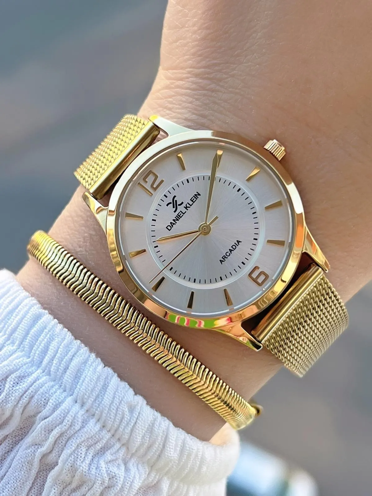 Daniel Klein Hasır Kordon 3 Atm Suya Dayanıklı 2 Yıl Garantili Kadın Kol Saati+Bileklik BDK13306.5