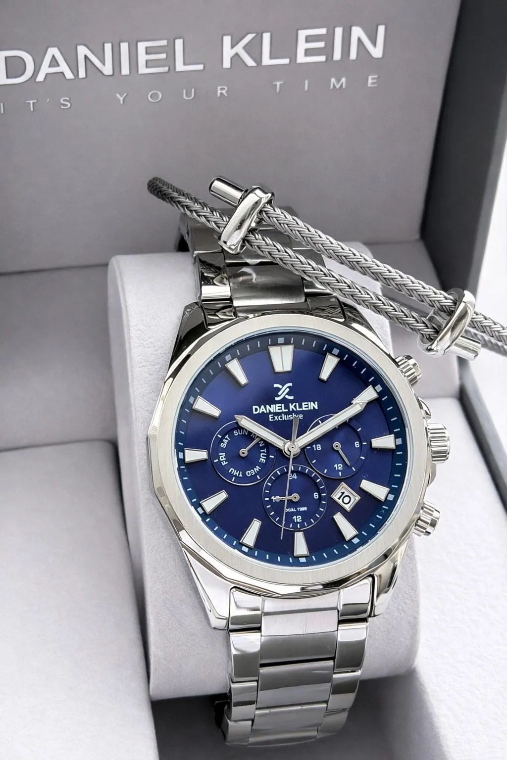 Daniel Klein İtalyan Tasarım Bilekli Hediyeli 2 Yıl Garantili Çelik Kordon Erkek Kol Saati Y10997.3