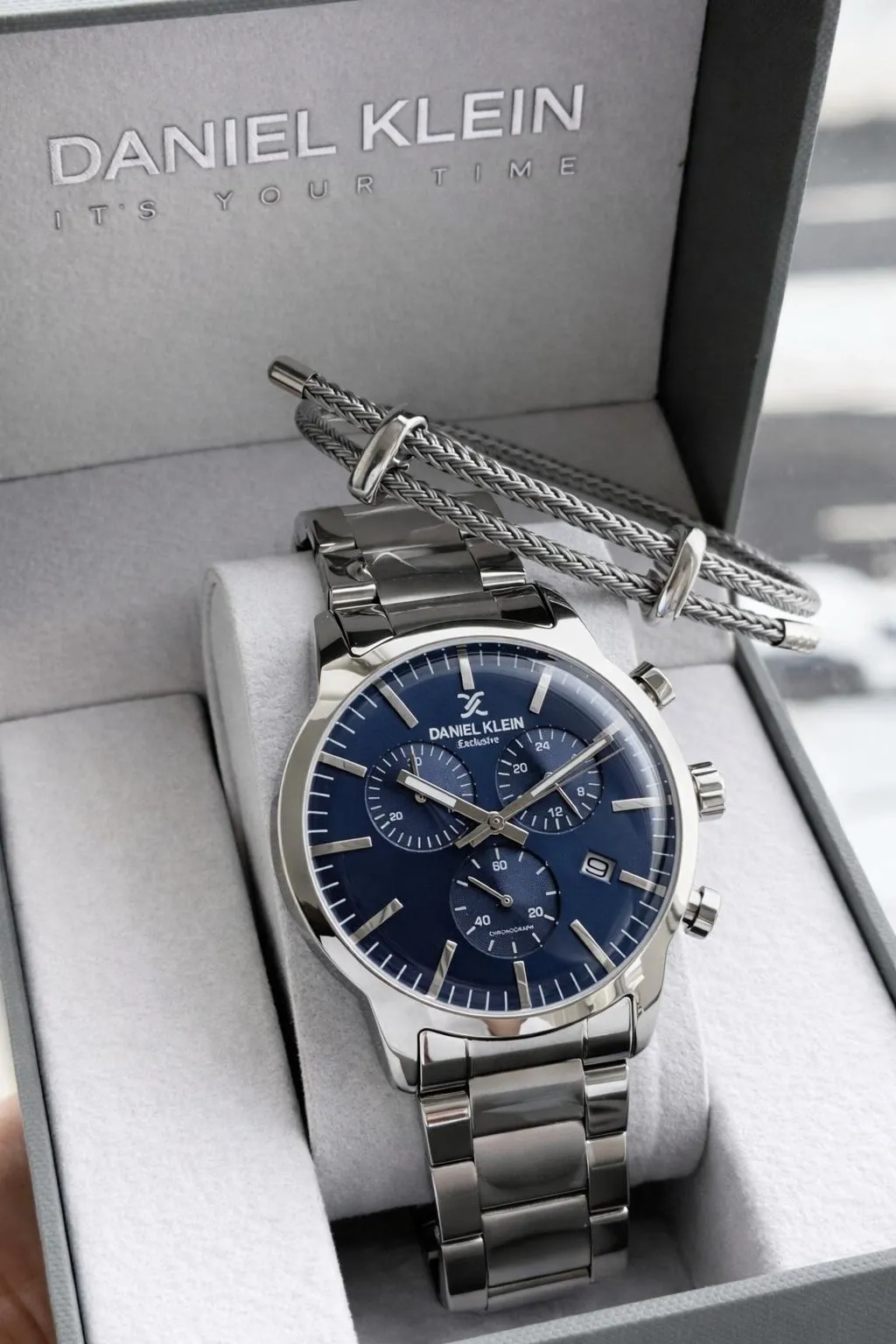 Daniel Klein İtalyan Tasarım Bilekli Hediyeli 2 Yıl Garantili Çelik Kordon Erkek Kol Saati Y14238.6