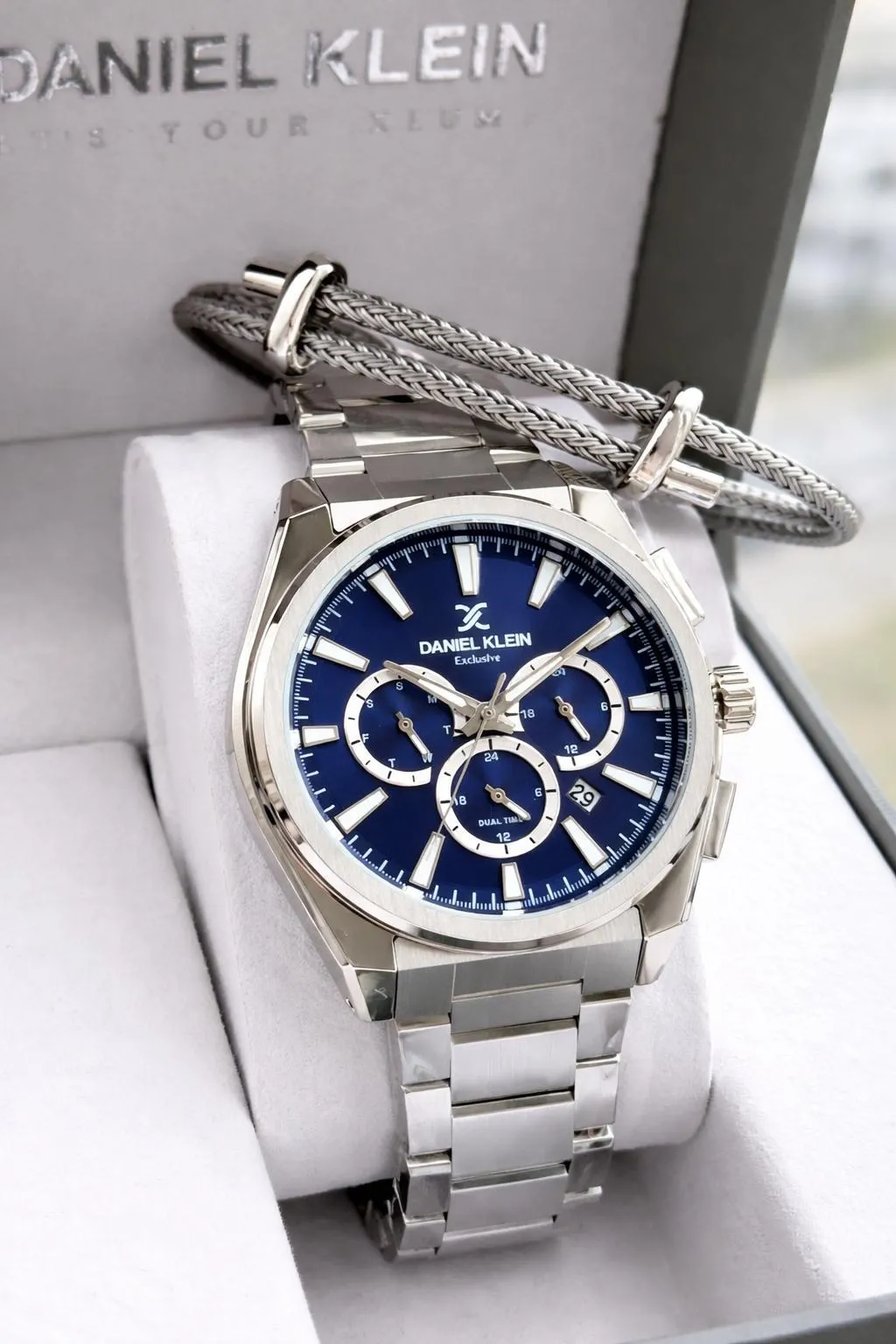 Daniel Klein İtalyan Tasarım Bilekli Hediyeli 2 Yıl Garantili Çelik Kordon Erkek Kol Saati Y14252.6