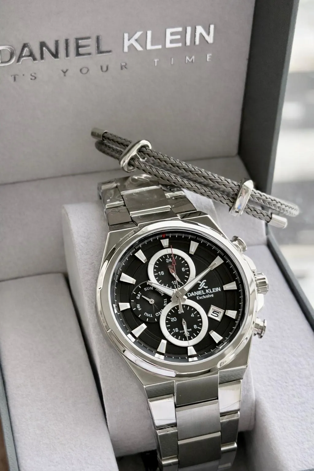 Daniel Klein İtalyan Tasarım Bileklik Hediyeli 2 Yıl Garantili Çelik Kordon Erkek Kol Saati Y10769.3