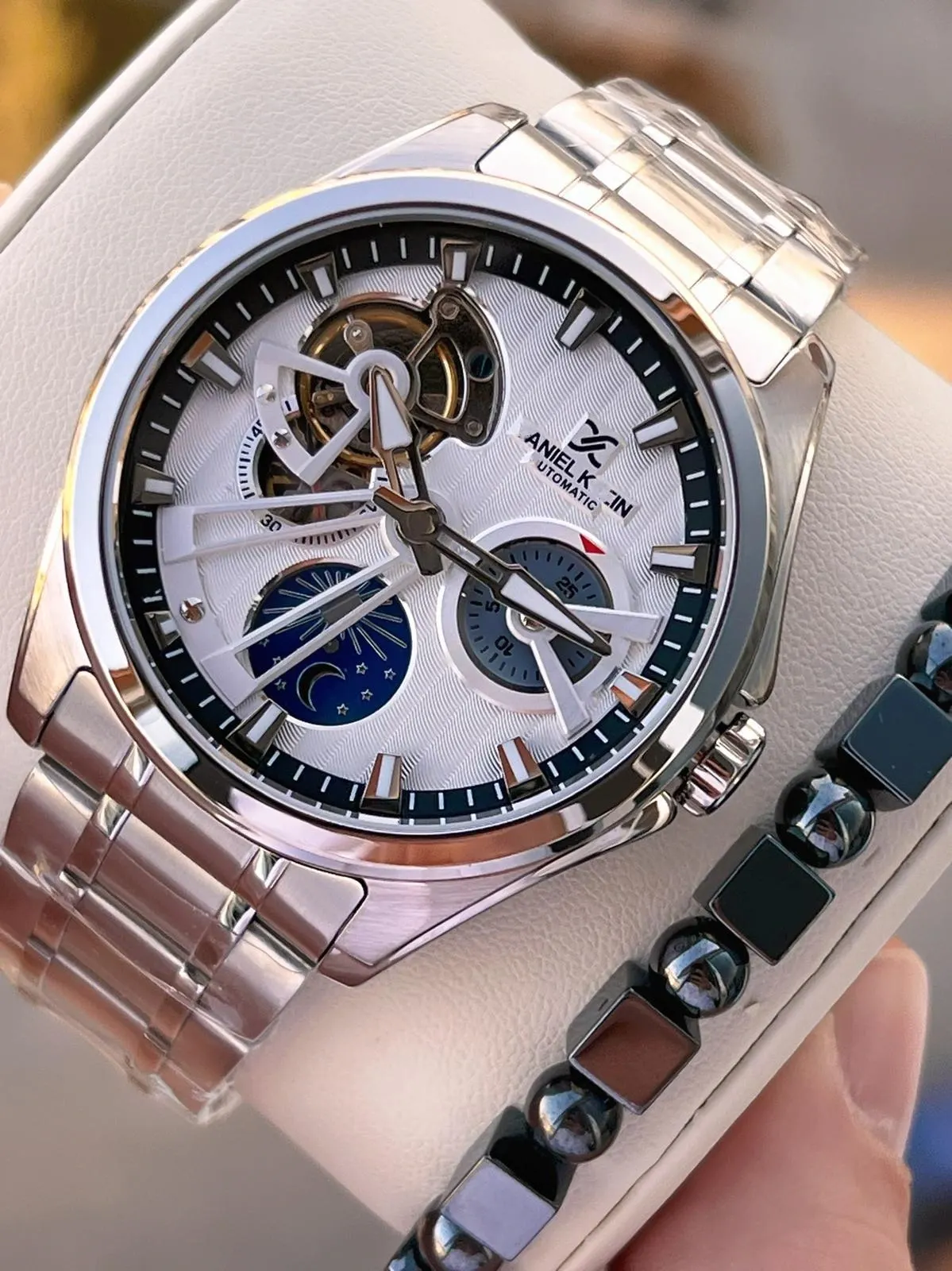 Daniel Klein Otomatik Erkek Kol Saati 30 Metre Suya Dayanıklı Çelik Kordon + Bileklik Hediyeli  VS.BLKT.0701