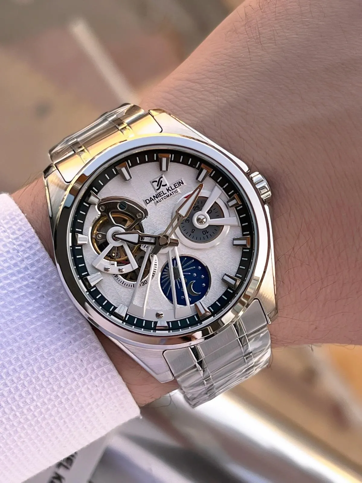 Daniel Klein Otomatik Erkek Kol Saati 30 Metre Suya Dayanıklı Çelik Kordon + Bileklik Hediyeli  VS.BLKT.0701