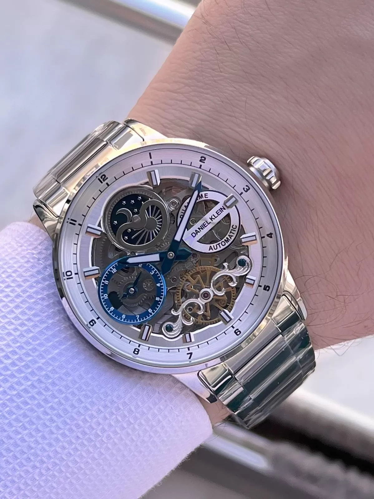 Daniel Klein Otomatik&Kurmalı Ay Ve Güneş Kadran Dual Time Özelikli Erkek Kol Saati EDK.14043.1