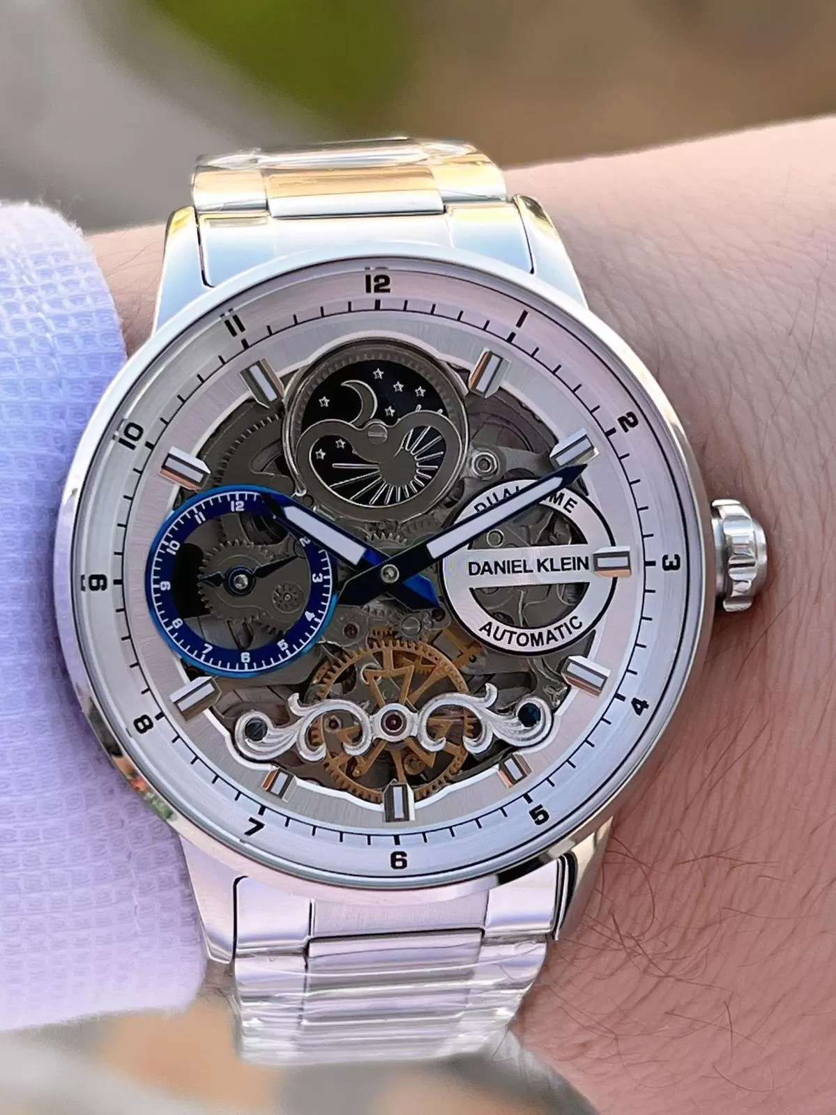Daniel Klein Otomatik&Kurmalı Ay Ve Güneş Kadran Dual Time Özelikli Erkek Kol Saati EDK.14043.1