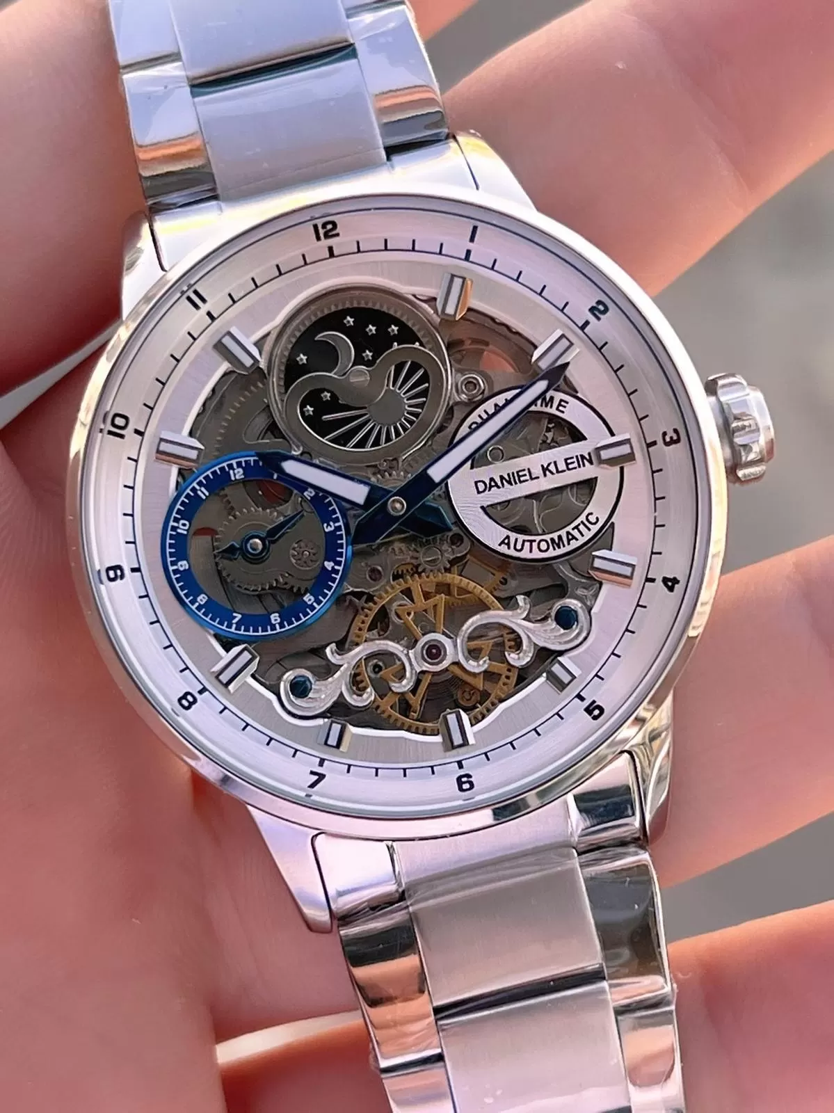 Daniel Klein Otomatik&Kurmalı Ay Ve Güneş Kadran Dual Time Özelikli Erkek Kol Saati EDK.14043.1