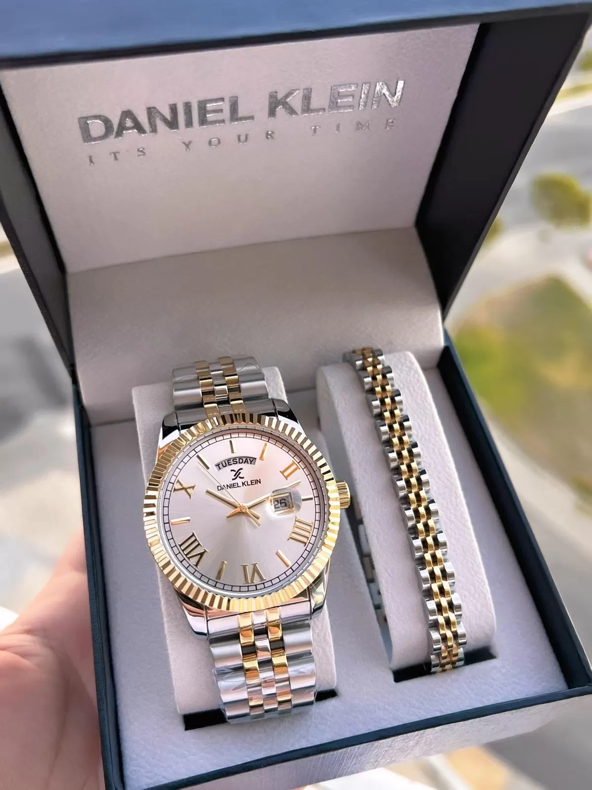 Daniel Klein Vip Seri Çelik Kordon Ve Çelik Bileklik Hediyeli 2 Yıl Garantili Cift Saati CF.10887C2