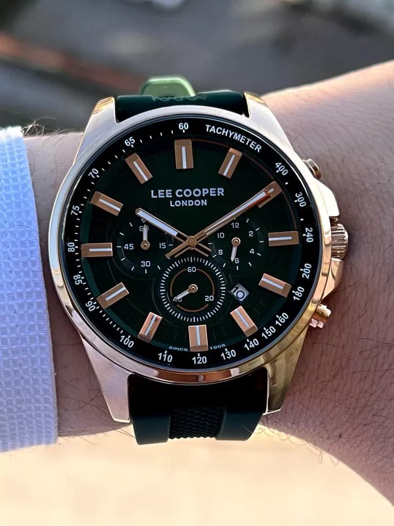 ELC07635.477-NM Lee Cooper Silikon Kordon İç Fonksiyonları Aktif 50Mt Suya Dayanıklı Erkek Kol Saati