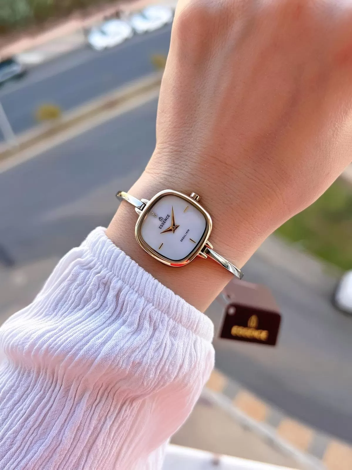 Essence Vintage Seri Küçük Kasa Çelik Kararma Renk Atma Yapmaz Kadın Kol Saat+Bileklik BD1222.220