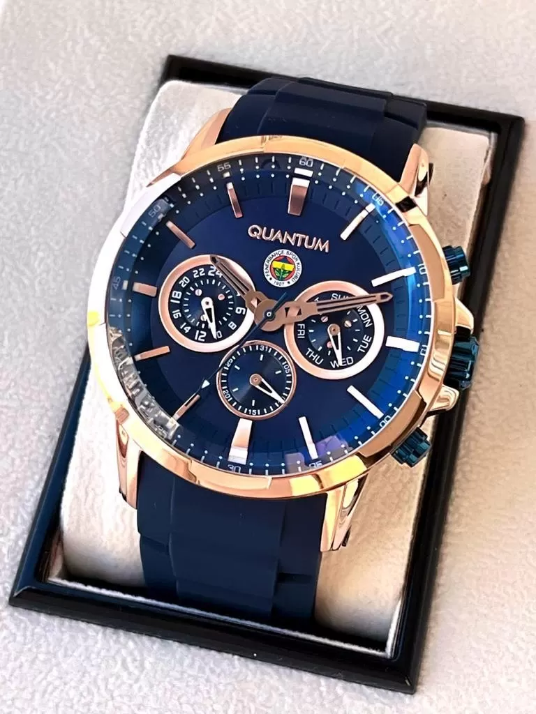 F876.499 Quantum Fenerbahçe Lisanslı İç Fonksiyonları Aktif 10 Atm Silikon Kordon Taraftar Kol Saat