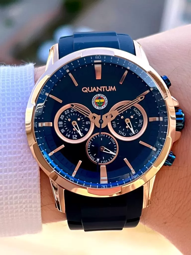 F876.499 Quantum Fenerbahçe Lisanslı İç Fonksiyonları Aktif 10 Atm Silikon Kordon Taraftar Kol Saat