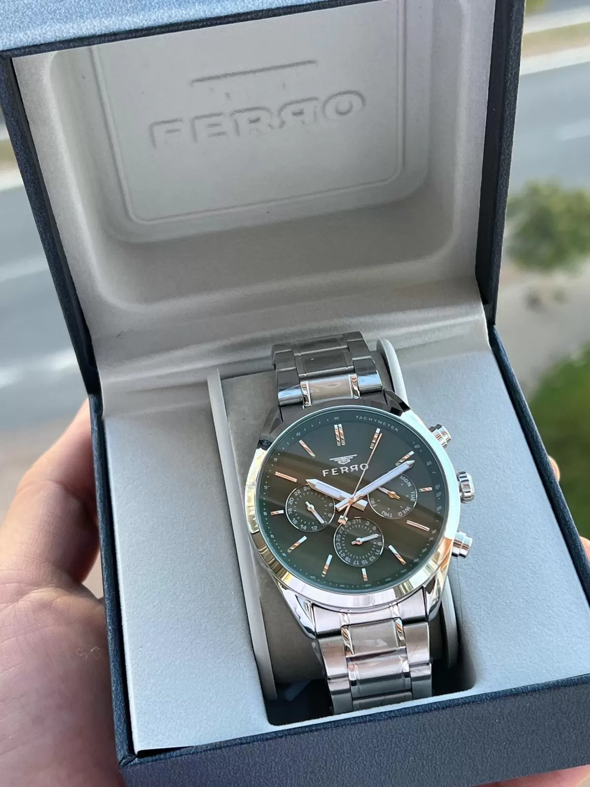 Ferro Çelik Kordon İç Fonksiyonları Aktif Chronograph 30 Mt Su Geçirmez Erkek Kol Saati EFM.11463.A6