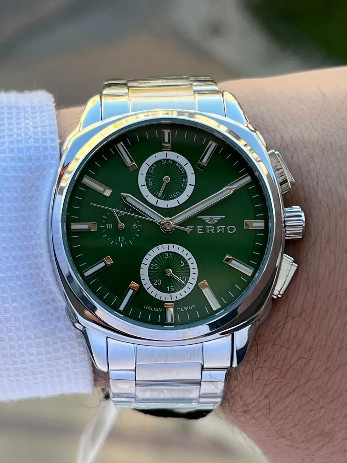 Ferro Çelik Kordon İç Fonksiyonları Aktif Chronograph 30 Mt Su Geçirmez Erkek Kol Saati EFM.40126.A6