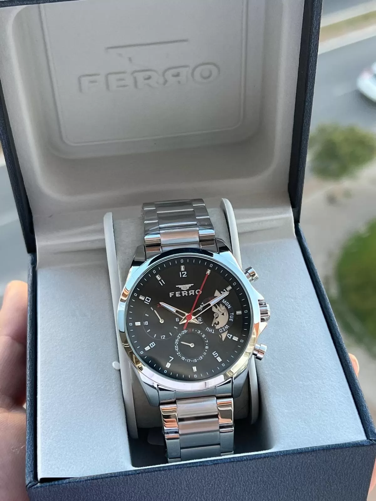 Ferro Çelik Kordon İç Fonksiyonları Aktif Chronograph 30 Mt Su Geçirmez Erkek Kol Saati EFM.11460.A2