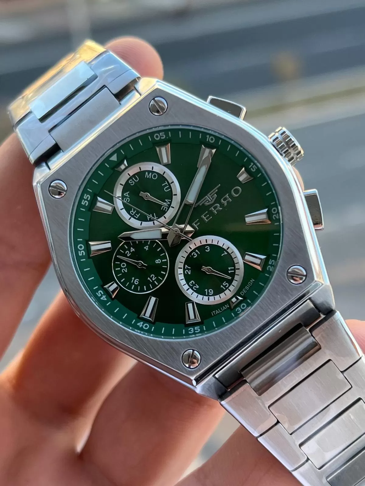 Ferro Çelik Kordon İç Fonksiyonları Aktif Chronograph 30 Mt Su Geçirmez Erkek Kol Saati EFM.40132.A6