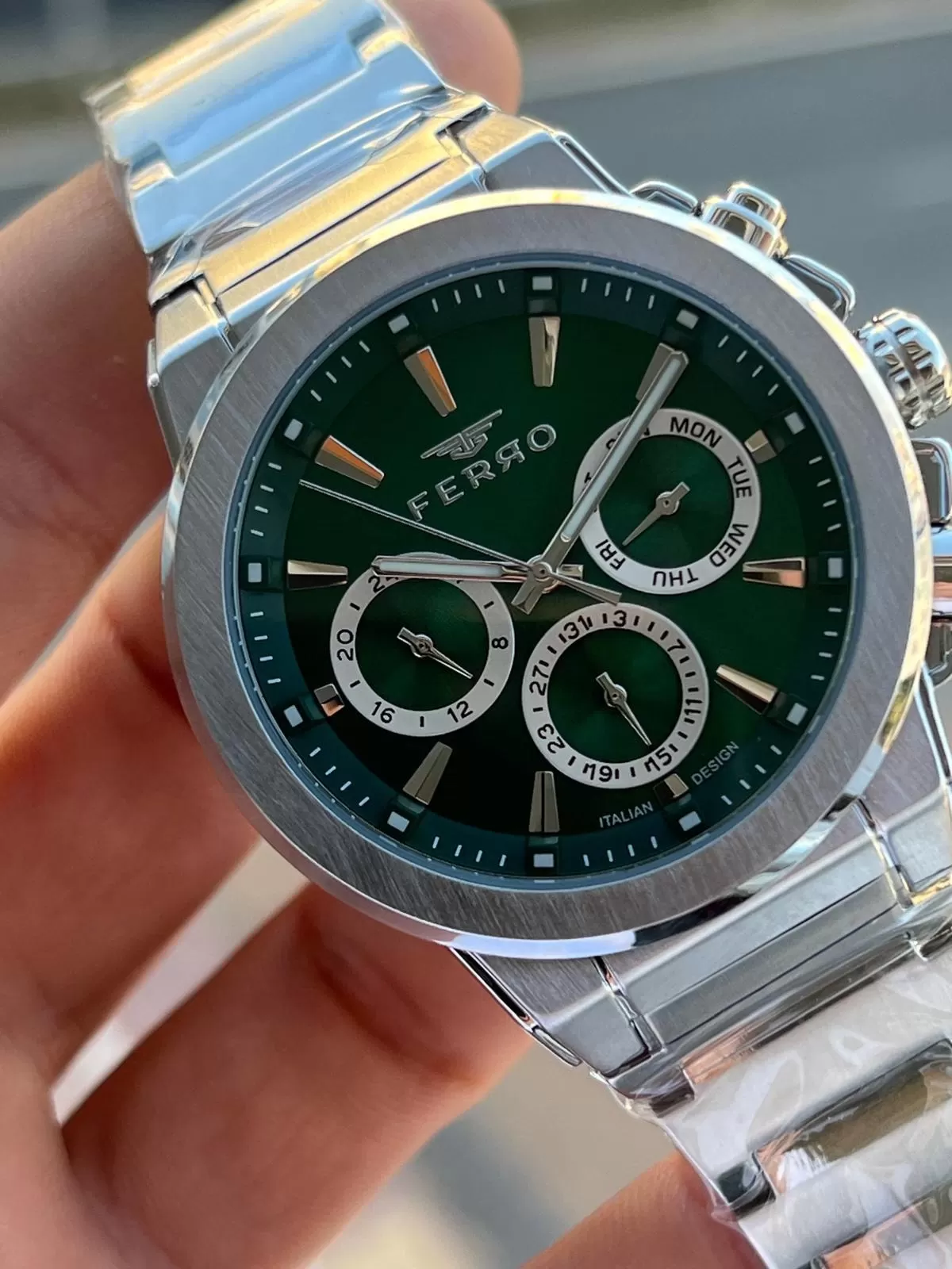 Ferro Çelik Kordon İç Fonksiyonları Aktif Chronograph 30 Mt Su Geçirmez Erkek Kol Saati EFM.440123.A6