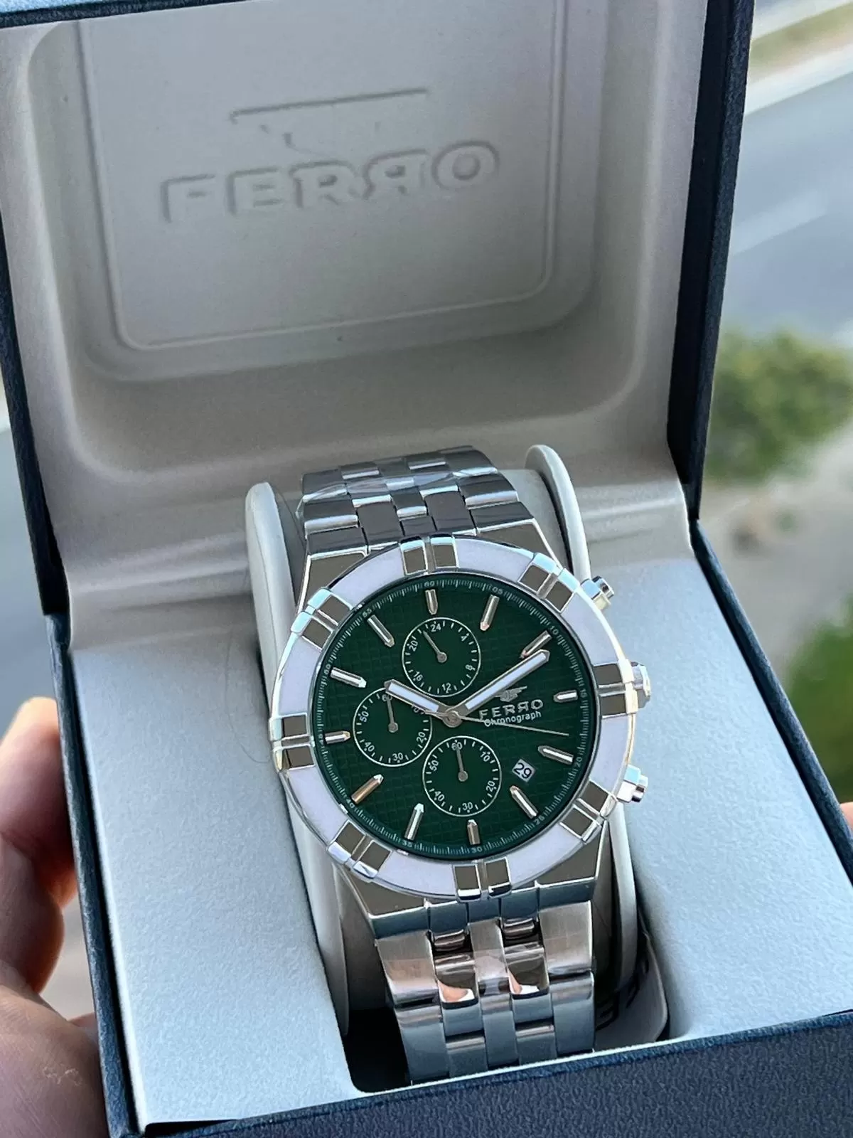 Ferro Çelik Kordon İç Fonksiyonları Aktif Chronograph 30 Mt Su Geçirmez Erkek Kol Saati EFM.31378.A6