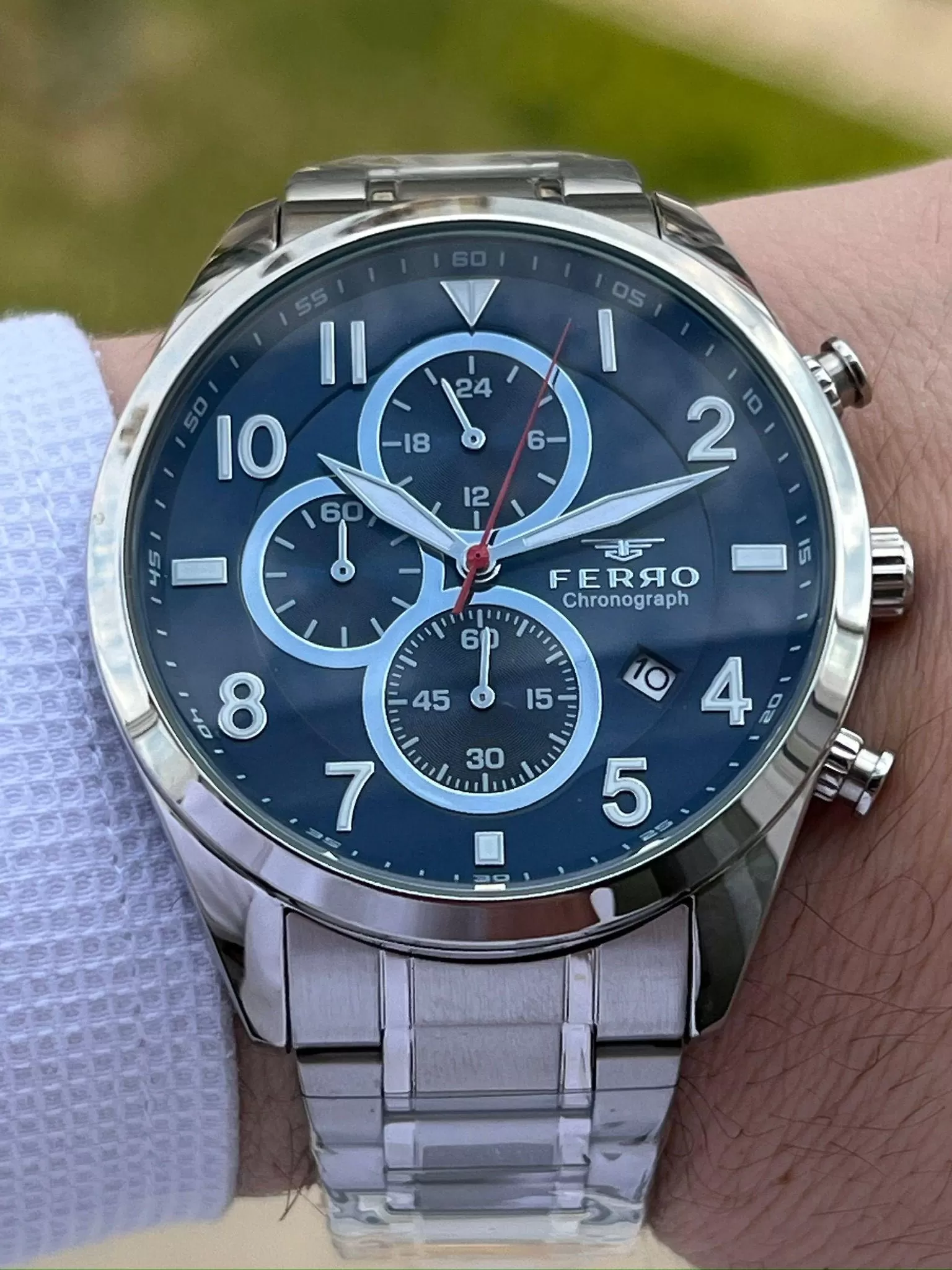 Ferro Çelik Kordon İç Fonksiyonları Aktif Chronograph 30 Mt Su Geçirmez Erkek Kol Saat EFM31454-A3