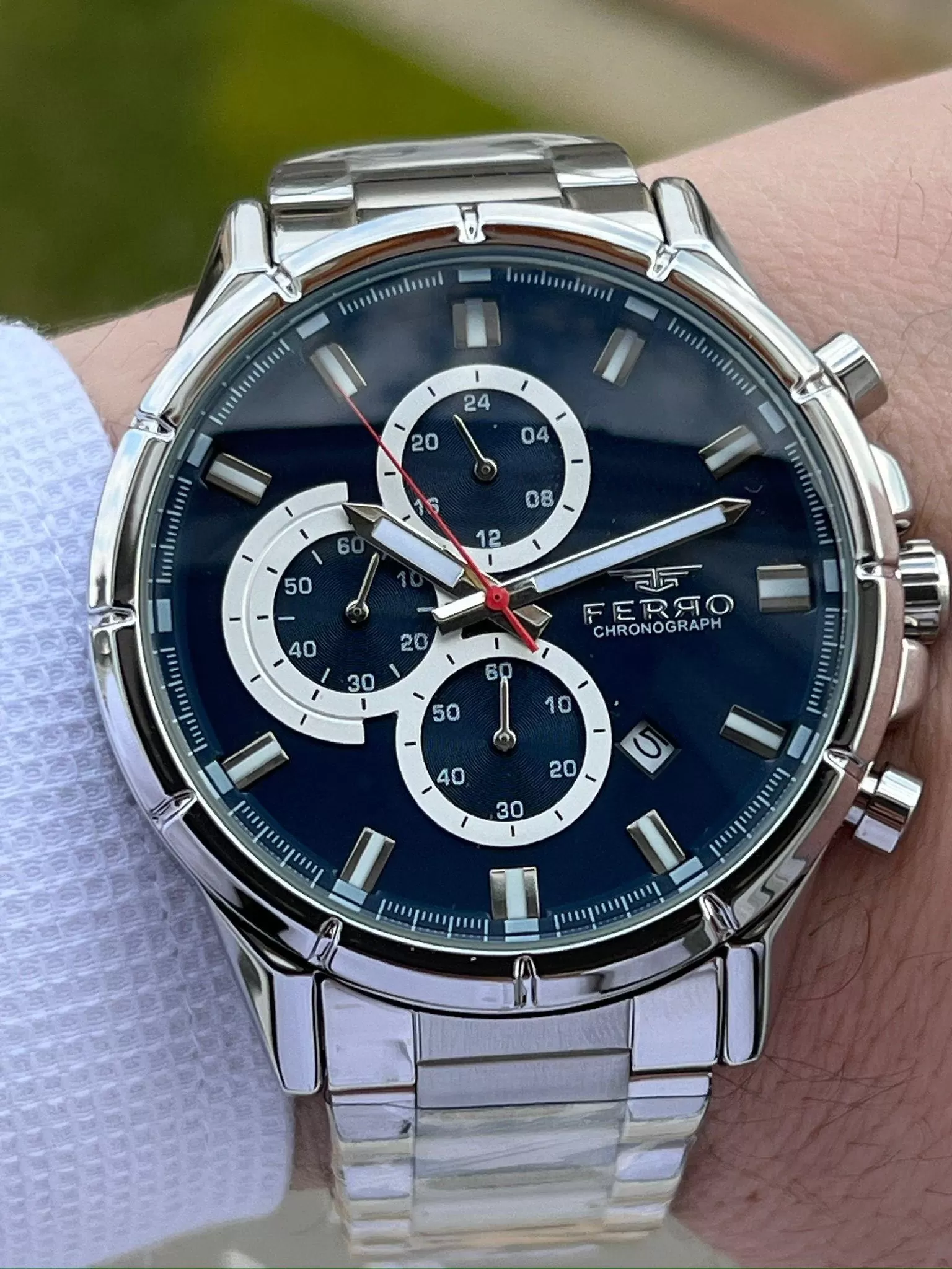 Ferro Çelik Kordon İç Fonksiyonları Aktif Chronograph 30 Mt Su Geçirmez Erkek Kol Saat EFM31461-A3