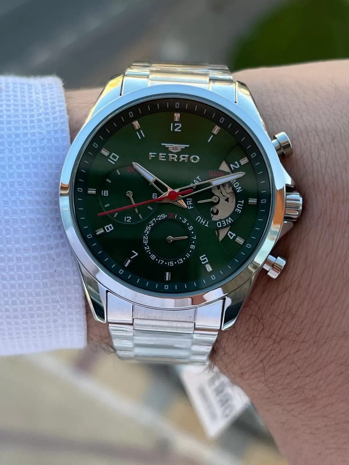 Ferro Çelik Kordon İç Fonksiyonları Aktif Chronograph 30 Mt Su Geçirmez Erkek Kol Saati EFM.11460.A6