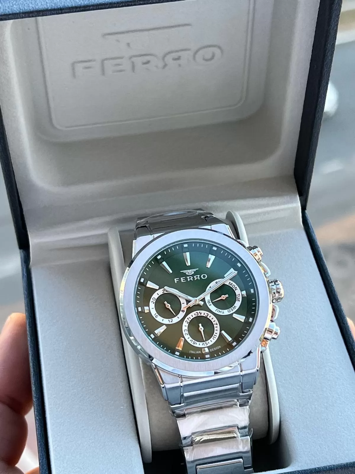 Ferro Çelik Kordon İç Fonksiyonları Aktif Chronograph 30 Mt Su Geçirmez Erkek Kol Saati EFM.440123.A6