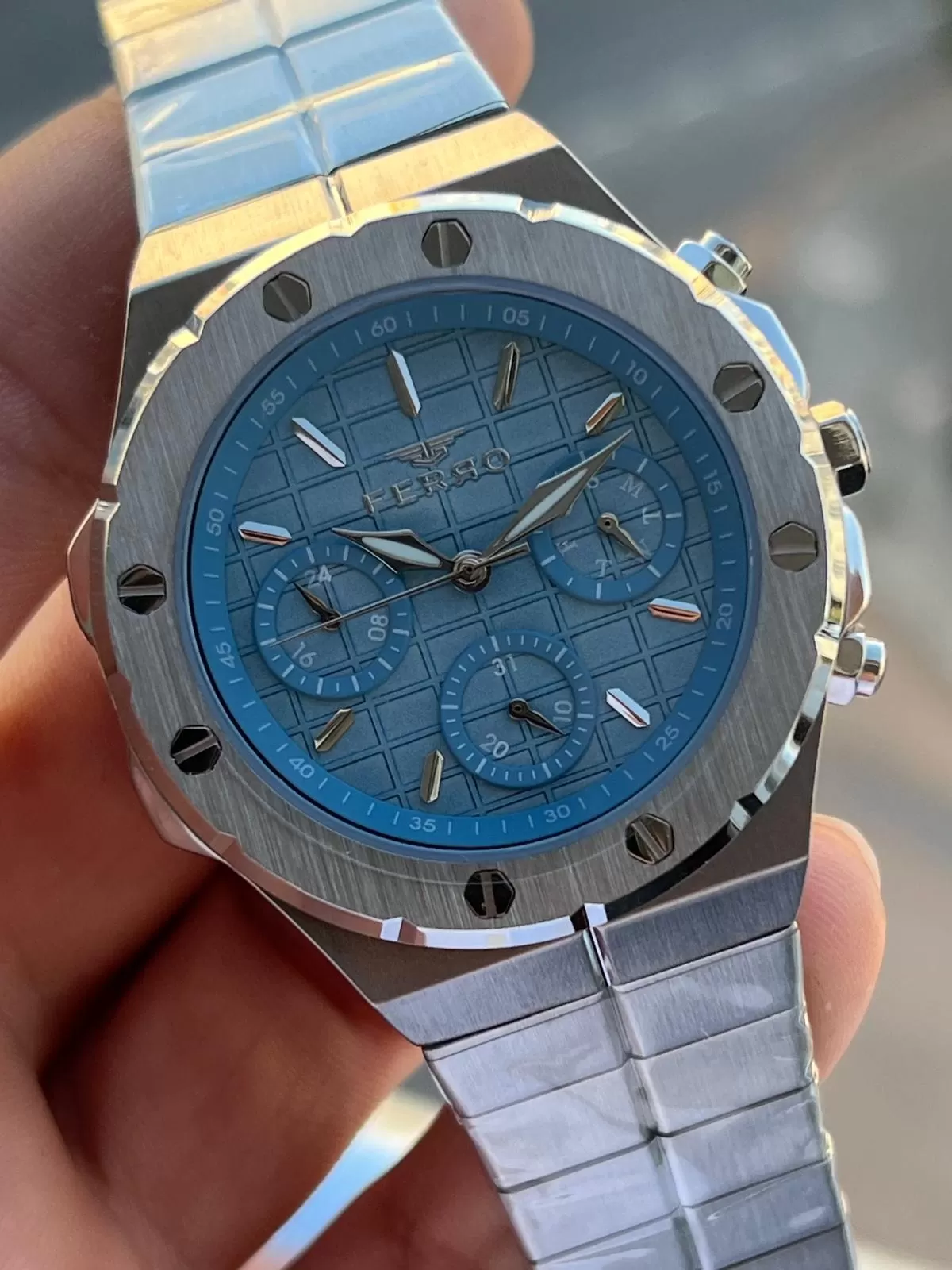 Ferro Çelik Kordon İç Fonksiyonları Aktif Chronograph 30 Mt Su Geçirmez Erkek Kol Saati EFM.4302.A