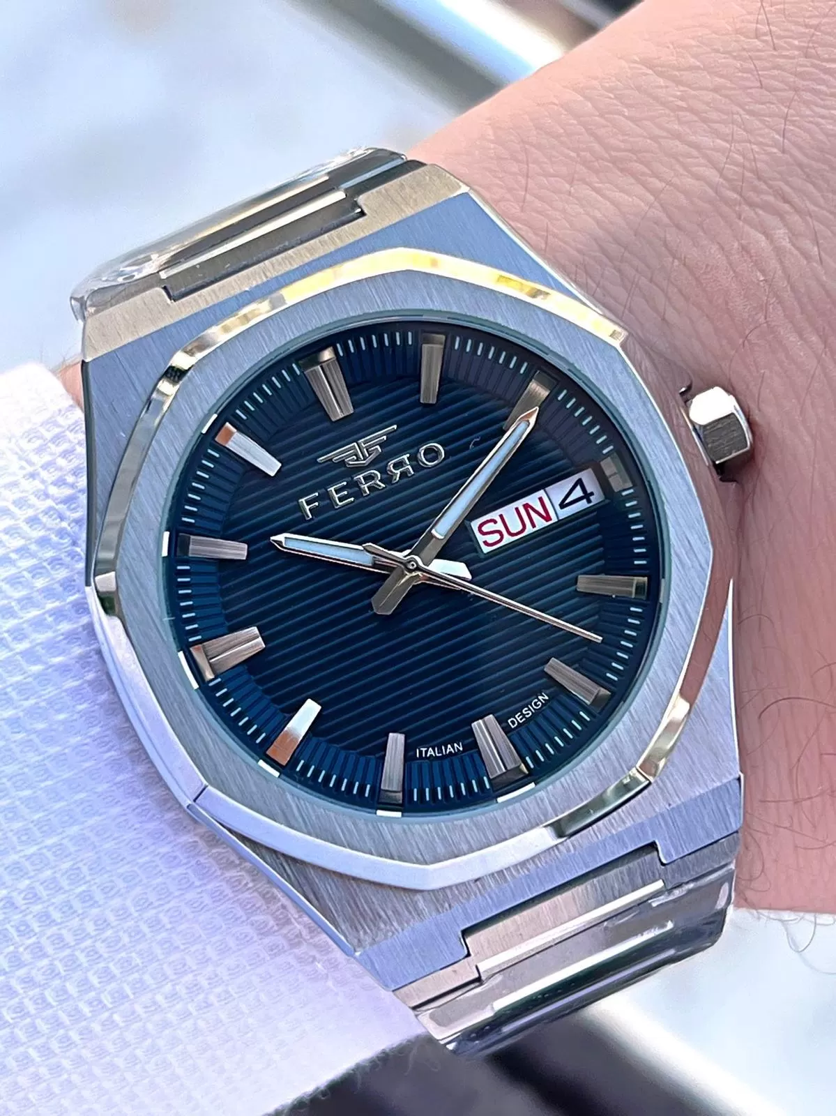 Ferro Çelik Kordon Nişan Ve Damat Saati Olarak ITALIAN DESIGN 3 Atm Erkek Kol Saati EFM40136-A2