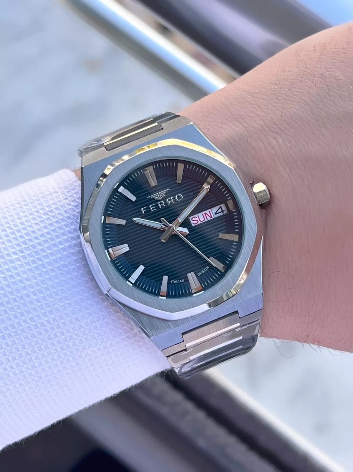 Ferro Çelik Kordon Nişan Ve Damat Saati Olarak ITALIAN DESIGN 3 Atm Erkek Kol Saati EFM40136-A2