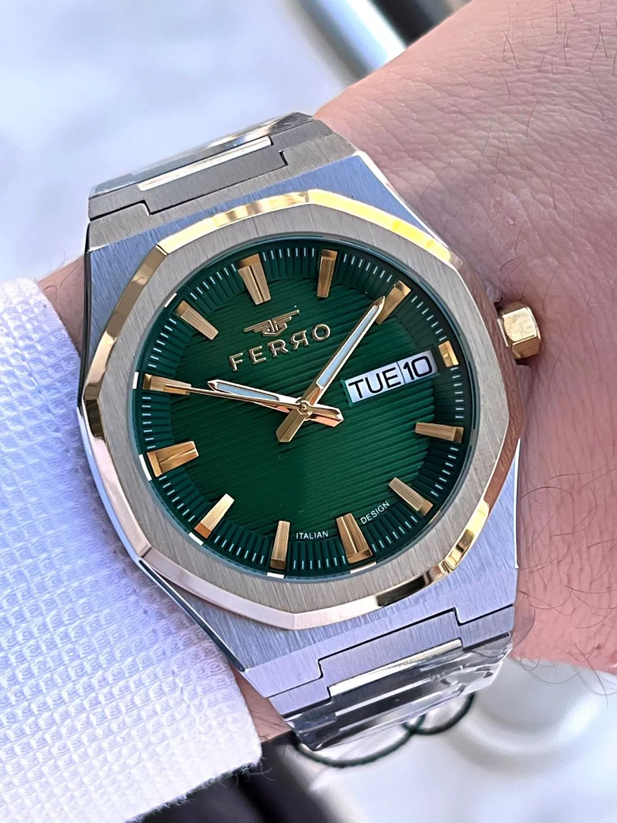Ferro Çelik Kordon Nişan Ve Damat Saati Olarak ITALIAN DESIGN 3 Atm Erkek Kol Saati EFM40136-A3