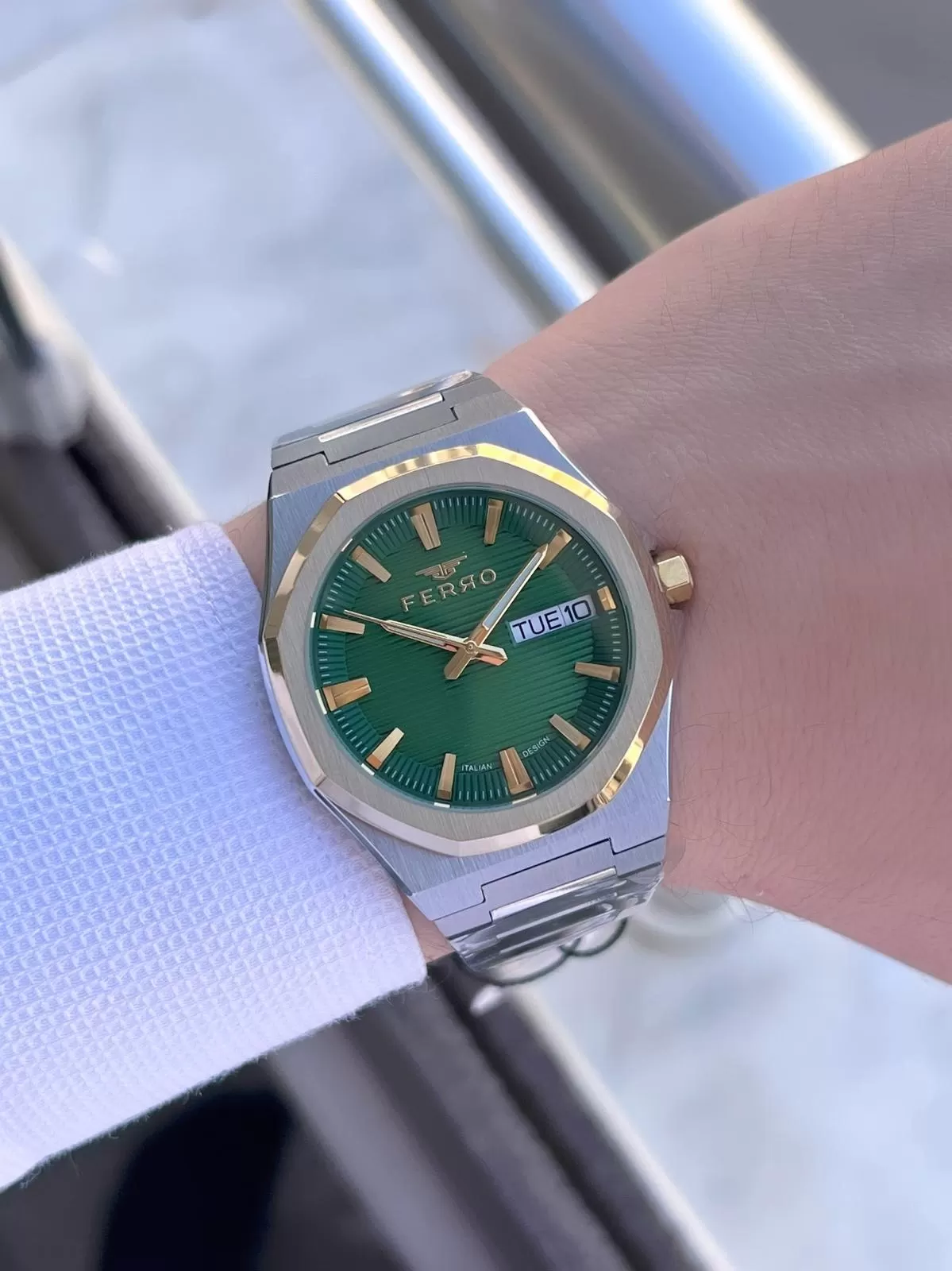 Ferro Çelik Kordon Nişan Ve Damat Saati Olarak ITALIAN DESIGN 3 Atm Erkek Kol Saati EFM40136-A3