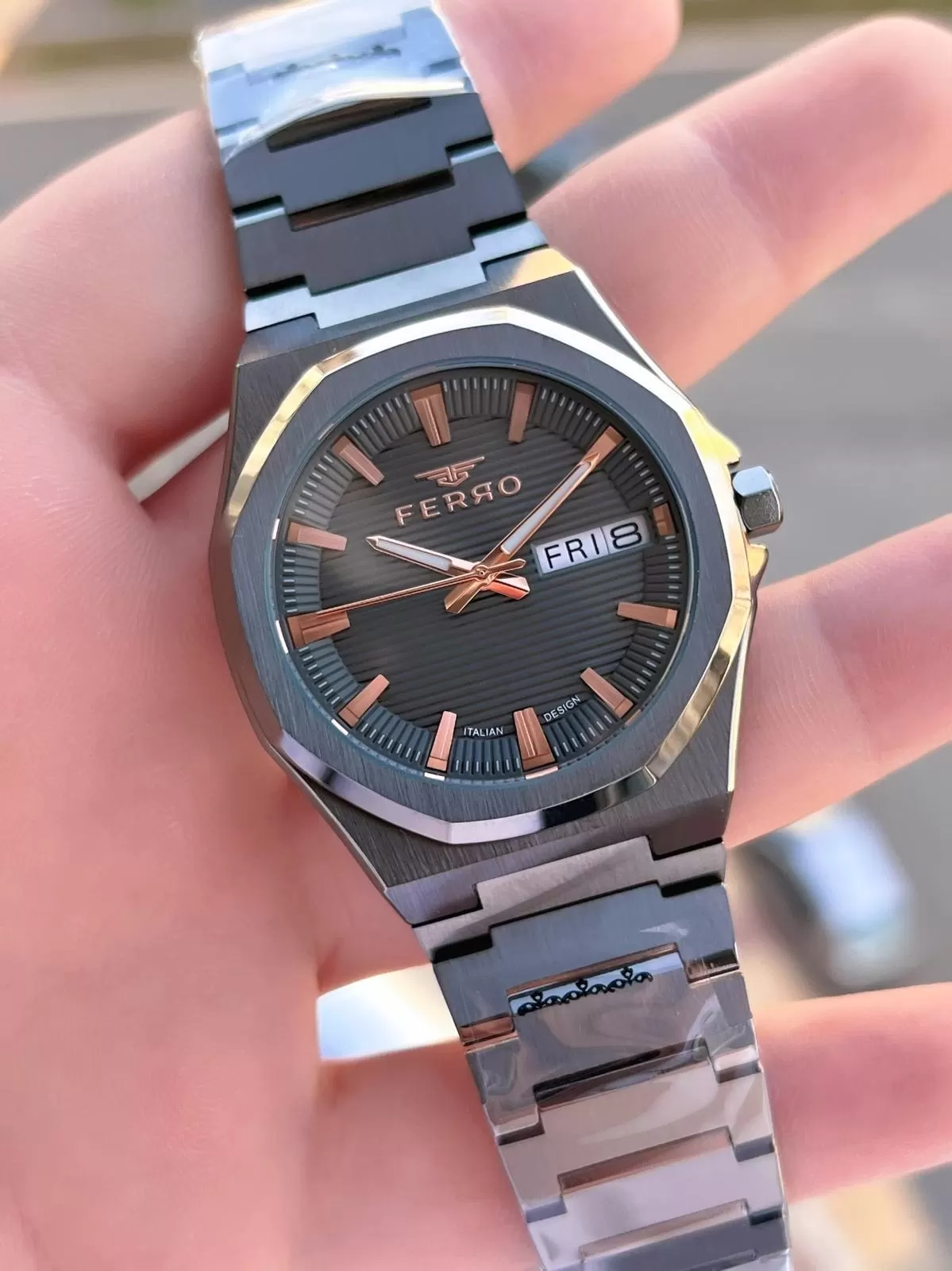 Ferro Çelik Kordon Nişan Ve Damat Saati Olarak ITALIAN DESIGN 3 Atm Erkek Kol Saati EFM40136-A4