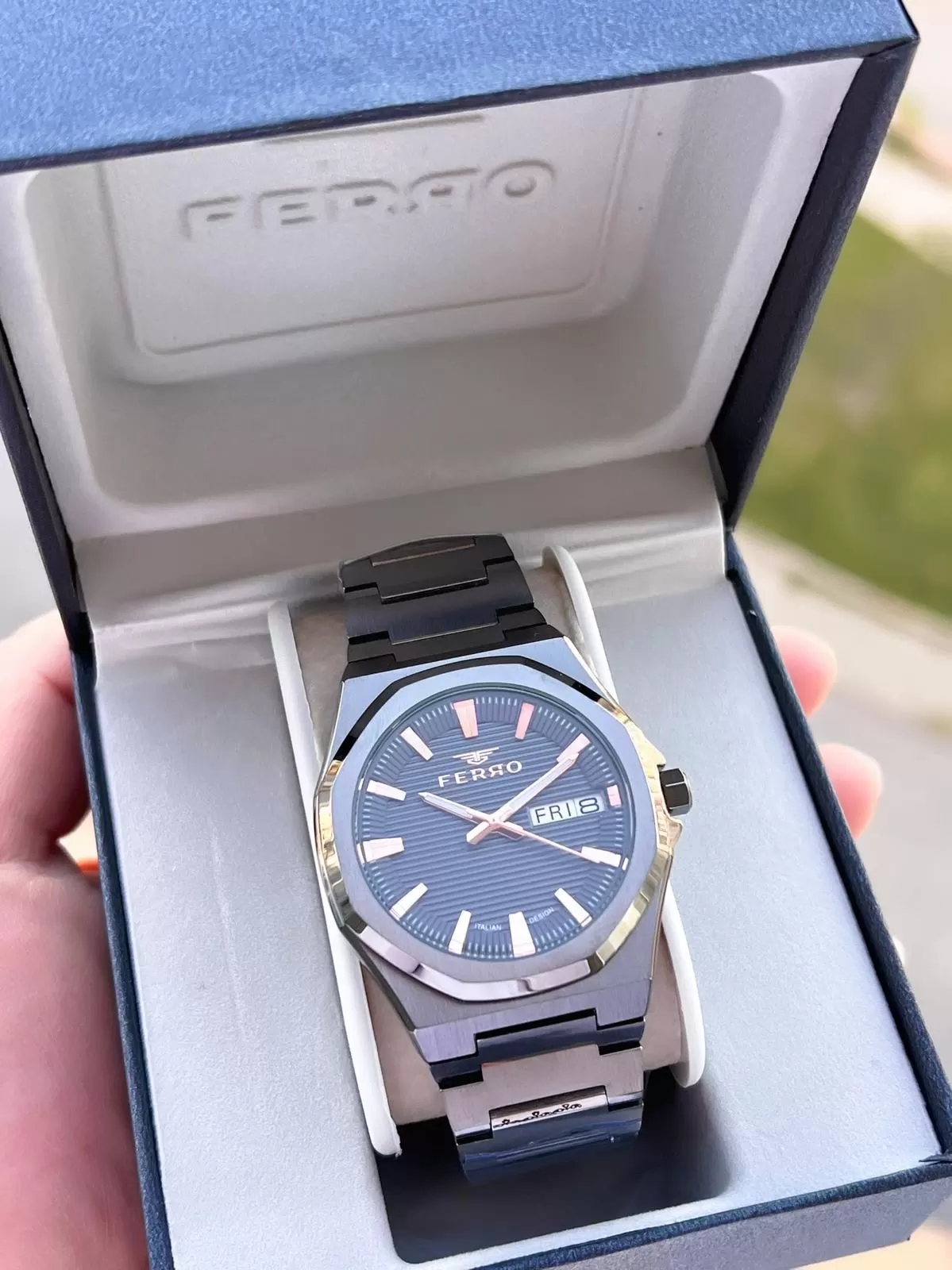 Ferro Çelik Kordon Nişan Ve Damat Saati Olarak ITALIAN DESIGN 3 Atm Erkek Kol Saati EFM40136-A4