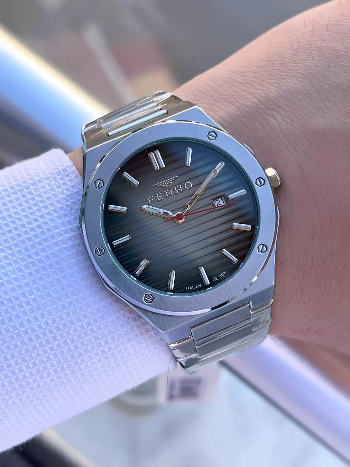 Ferro Çelik Kordon Nişan Ve Damat Saati Olarak ITALIAN DESIGN 3 Atm Erkek Kol Saati EFM40147-A2