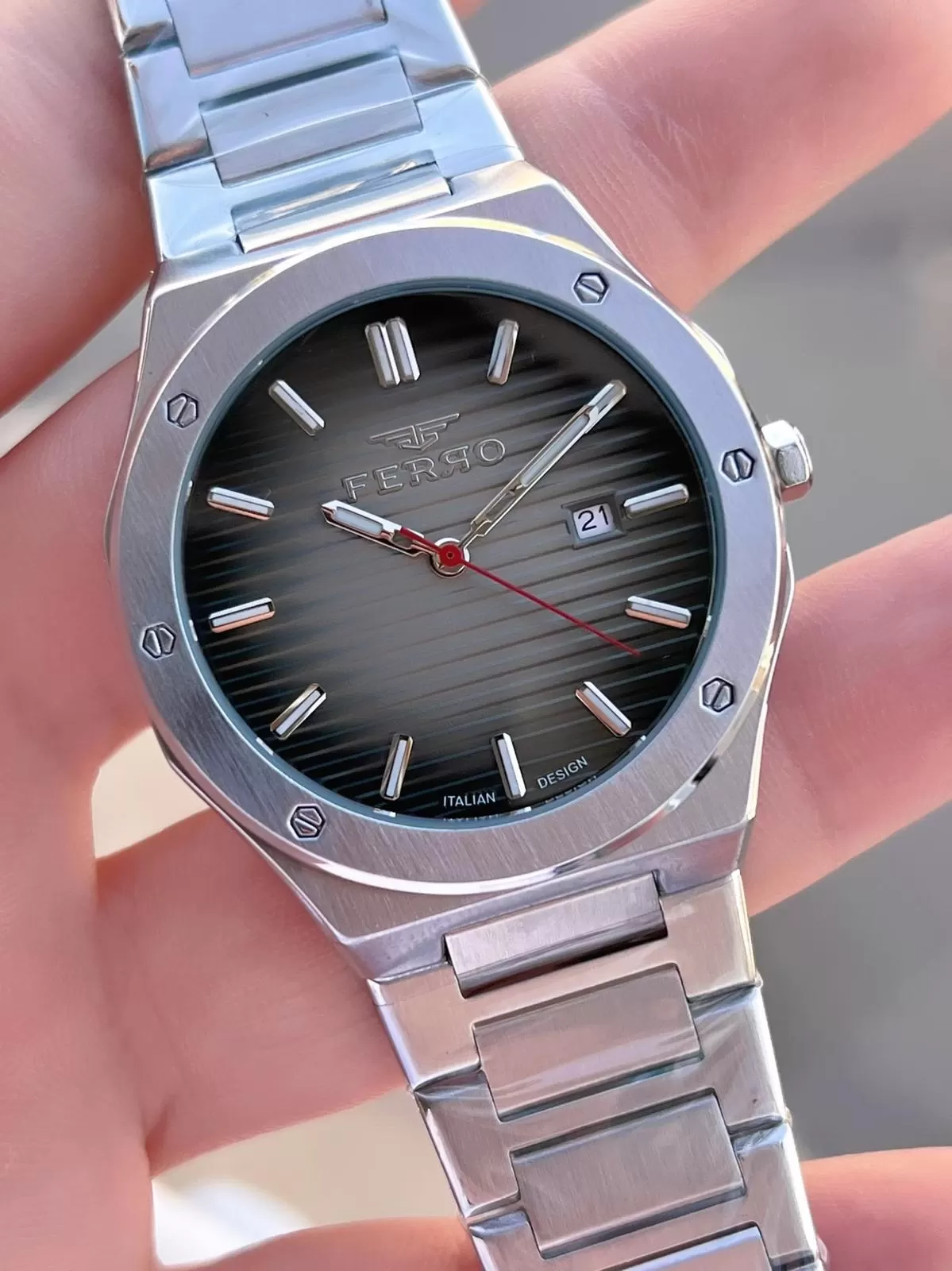 Ferro Çelik Kordon Nişan Ve Damat Saati Olarak ITALIAN DESIGN 3 Atm Erkek Kol Saati EFM40147-A2