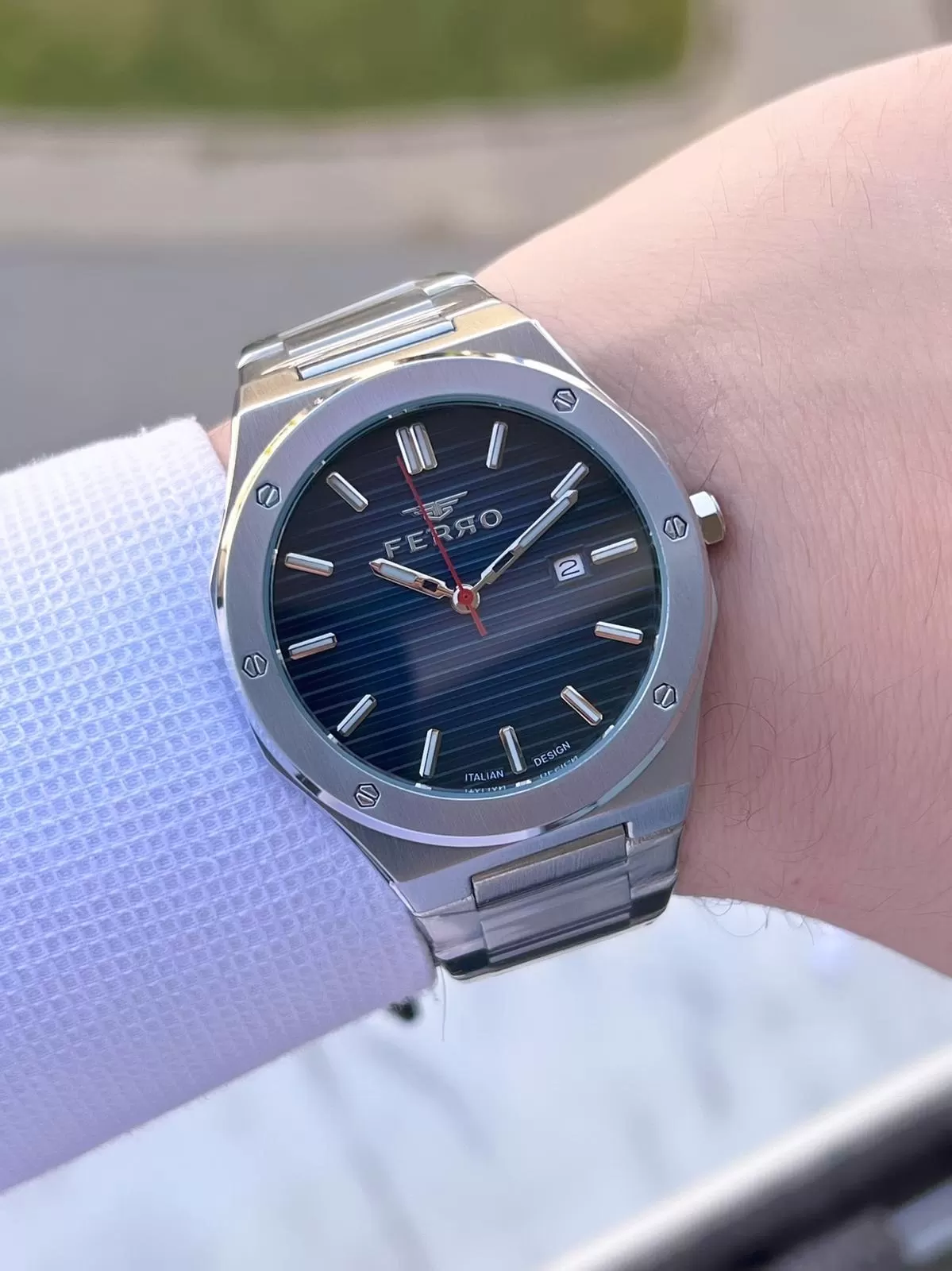 Ferro Çelik Kordon Nişan Ve Damat Saati Olarak ITALIAN DESIGN 3 Atm Erkek Kol Saati EFM40147-A5