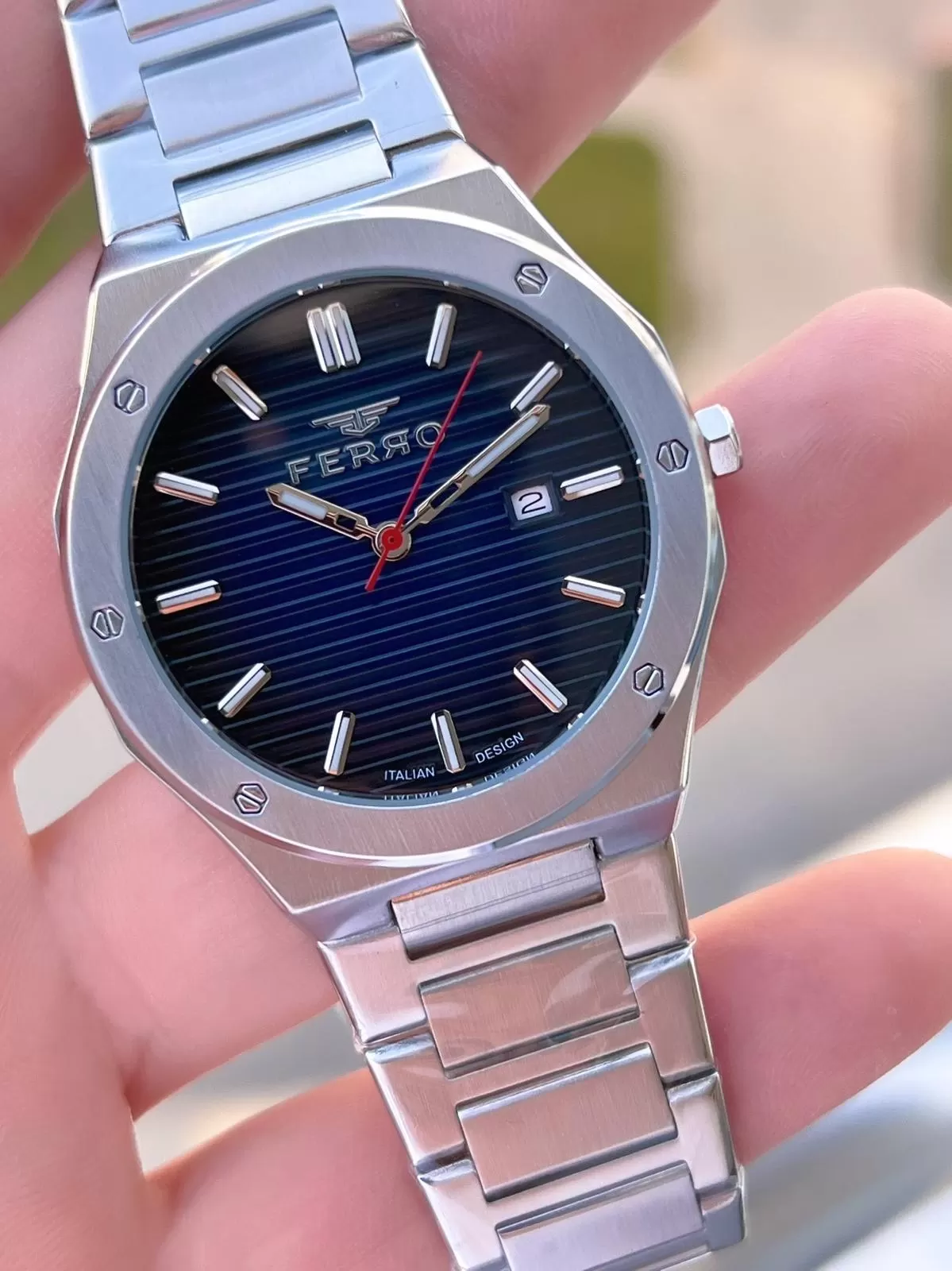 Ferro Çelik Kordon Nişan Ve Damat Saati Olarak ITALIAN DESIGN 3 Atm Erkek Kol Saati EFM40147-A5