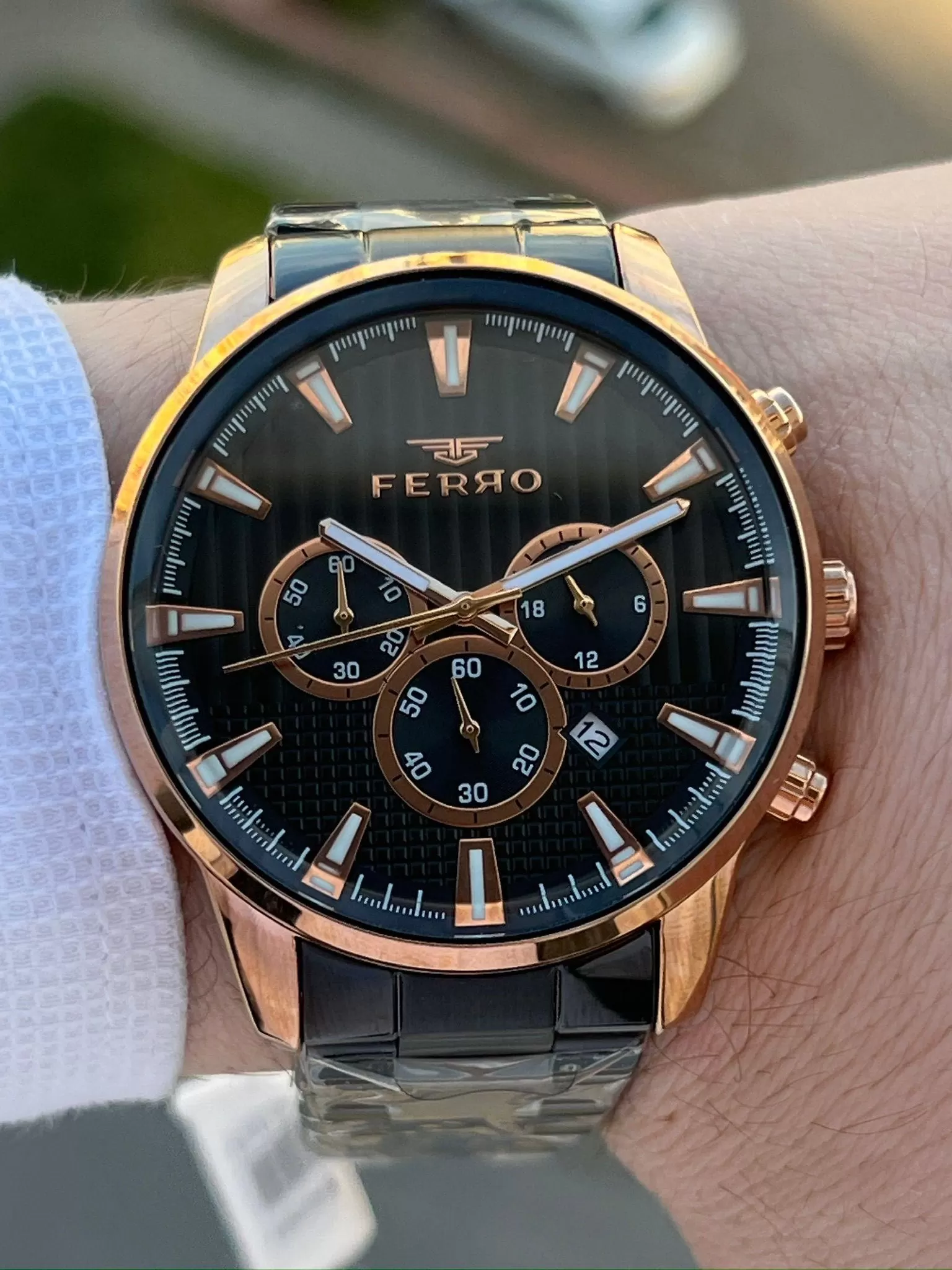 FERRO İç Fonksiyonları Aktif Chronograph 30 Mt Su Geçirmez Erkek kol Saat 31233