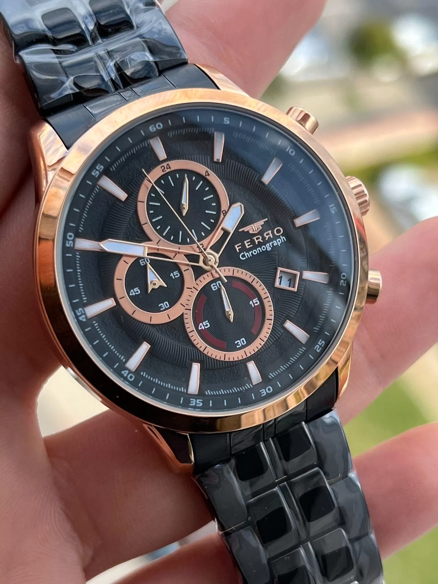 FERRO İç Fonksiyonları Aktif Chronograph 30 Mt Su Geçirmez Erkek kol Saat xf0013