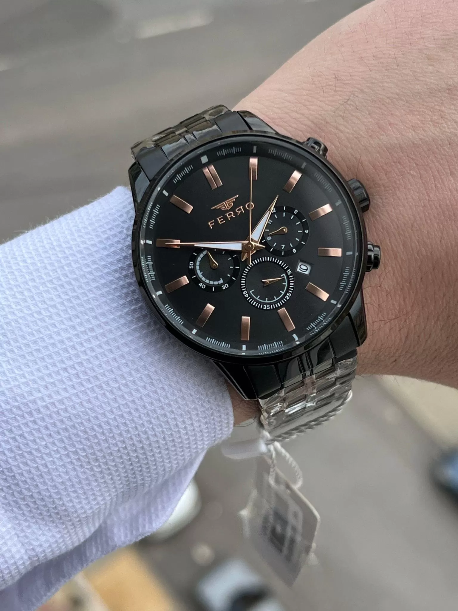 FERRO İç Fonksiyonları Aktif Chronograph 30 Mt Su Geçirmez Erkek kol Saat xf0023