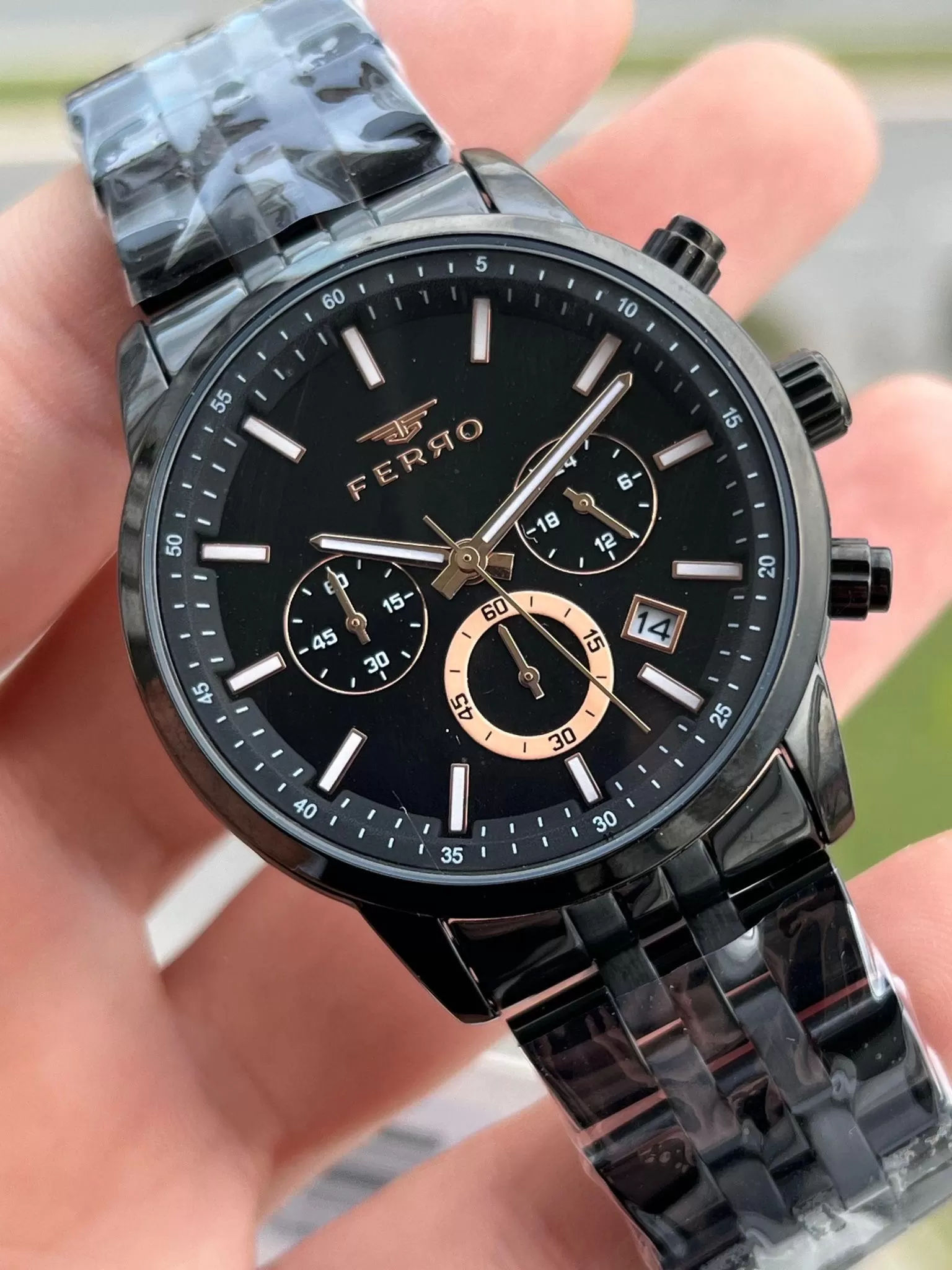 FERRO İç Fonksiyonları Aktif Chronograph 30 Mt Su Geçirmez Erkek kol Saat xf0026