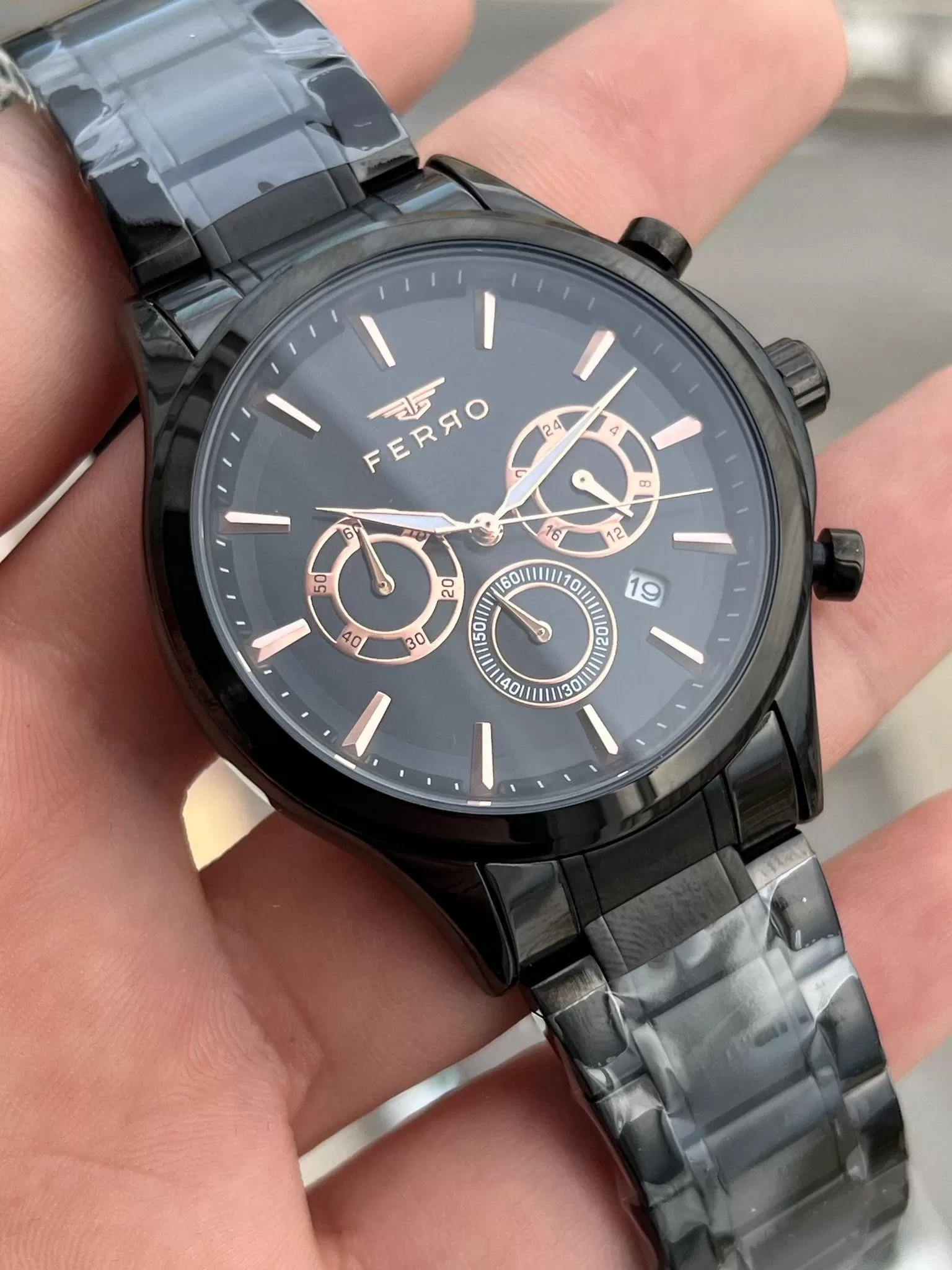 FERRO İç Fonksiyonları Aktif Chronograph 30 Mt Su Geçirmez Erkek kol Saat xf0028