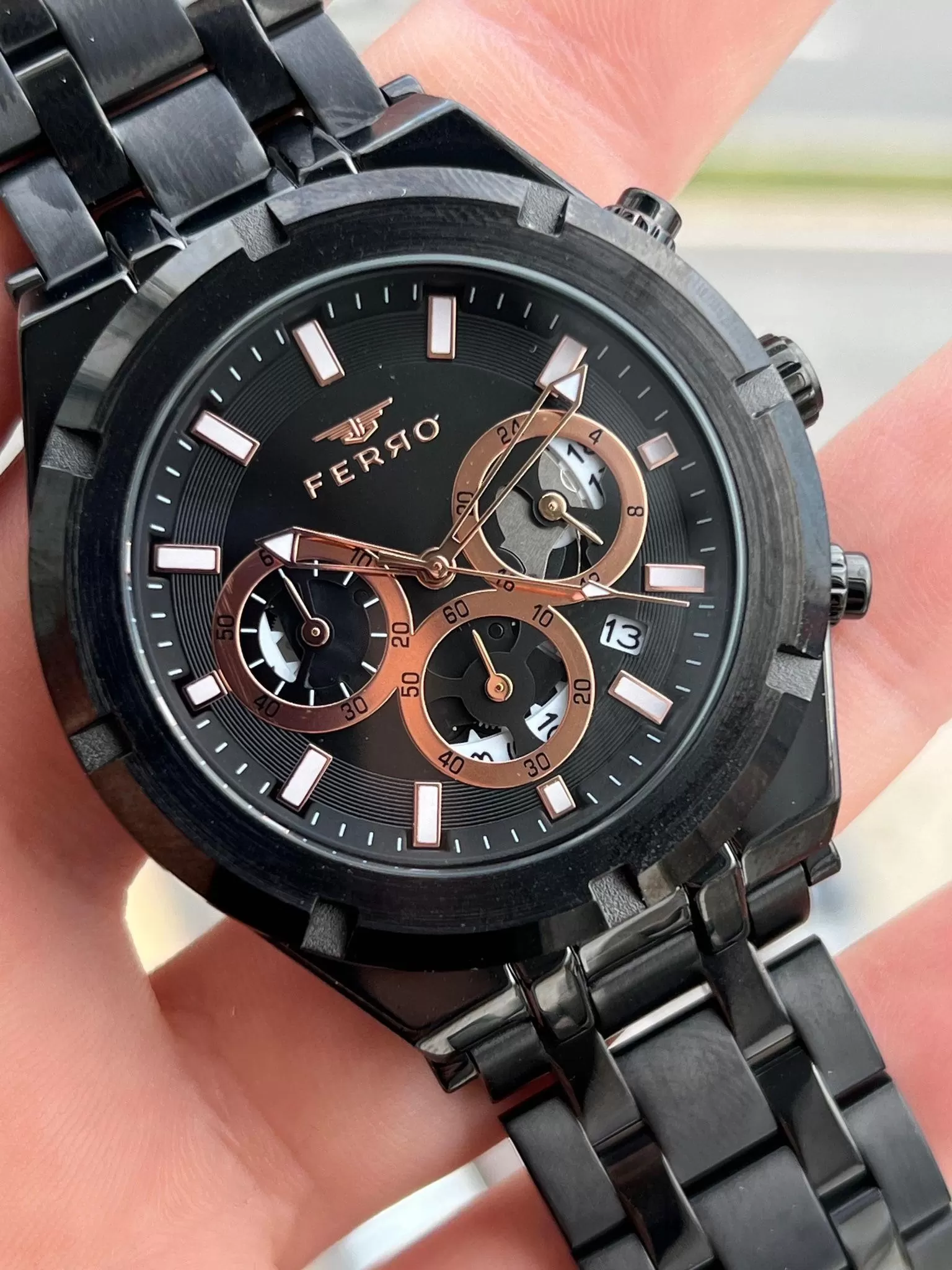 FERRO İç Fonksiyonları Aktif Chronograph 30 Mt Su Geçirmez Erkek kol Saat xf0031