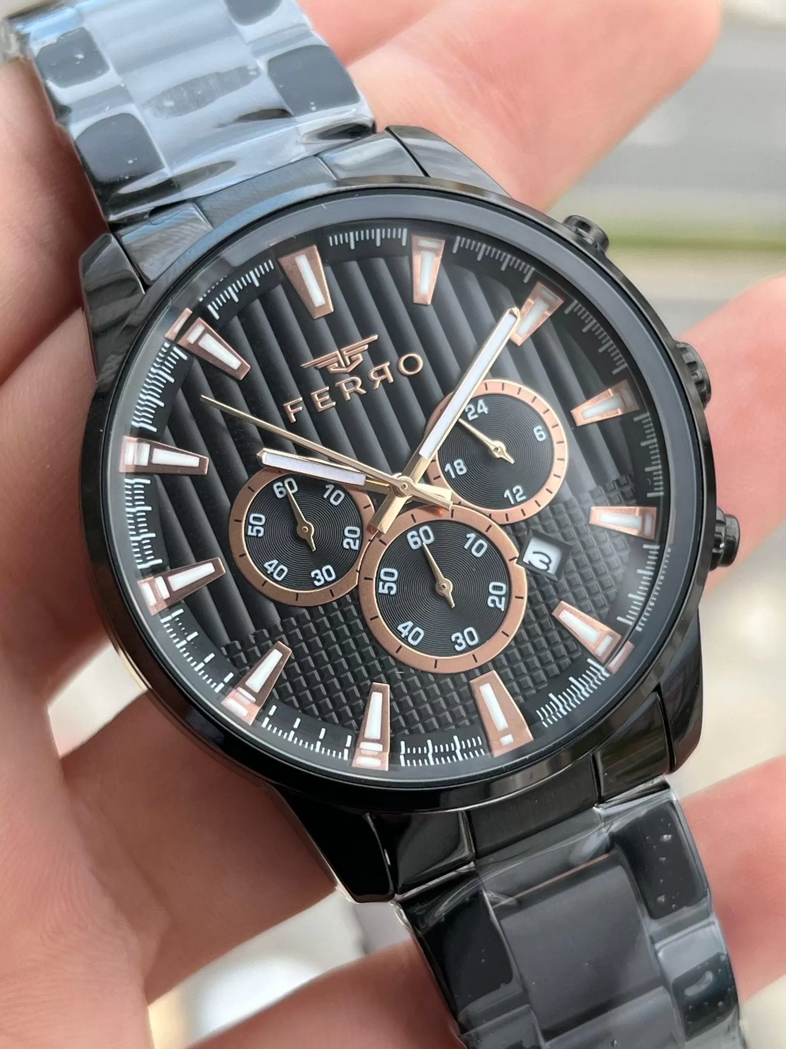 FERRO İç Fonksiyonları Aktif Chronograph 30 Mt Su Geçirmez Erkek kol Saat xf0033