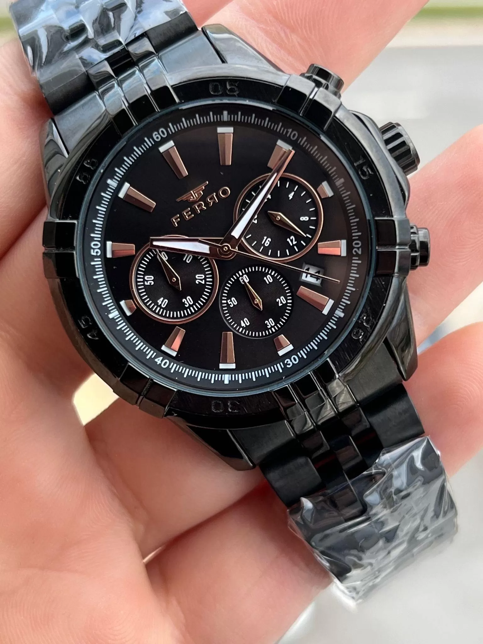 FERRO İç Fonksiyonları Aktif Chronograph 30 Mt Su Geçirmez Erkek kol Saat xf0036