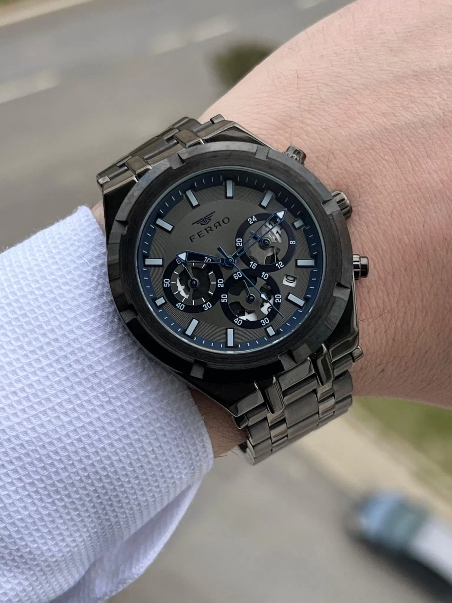 FERRO İç Fonksiyonları Aktif Chronograph 30 Mt Su Geçirmez Erkek kol Saat xf0038