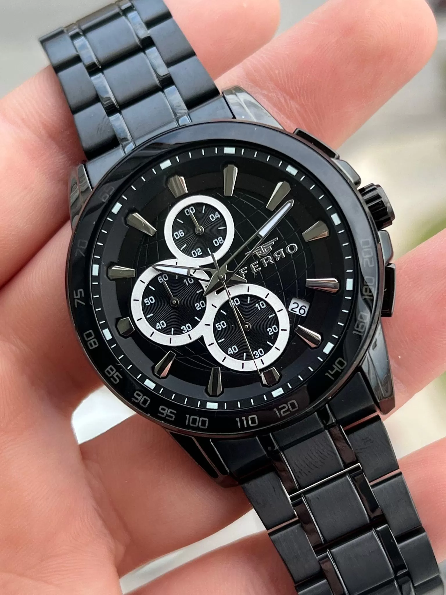 FERRO İç Fonksiyonları Aktif Chronograph 30 Mt Su Geçirmez Erkek kol Saat xf0039